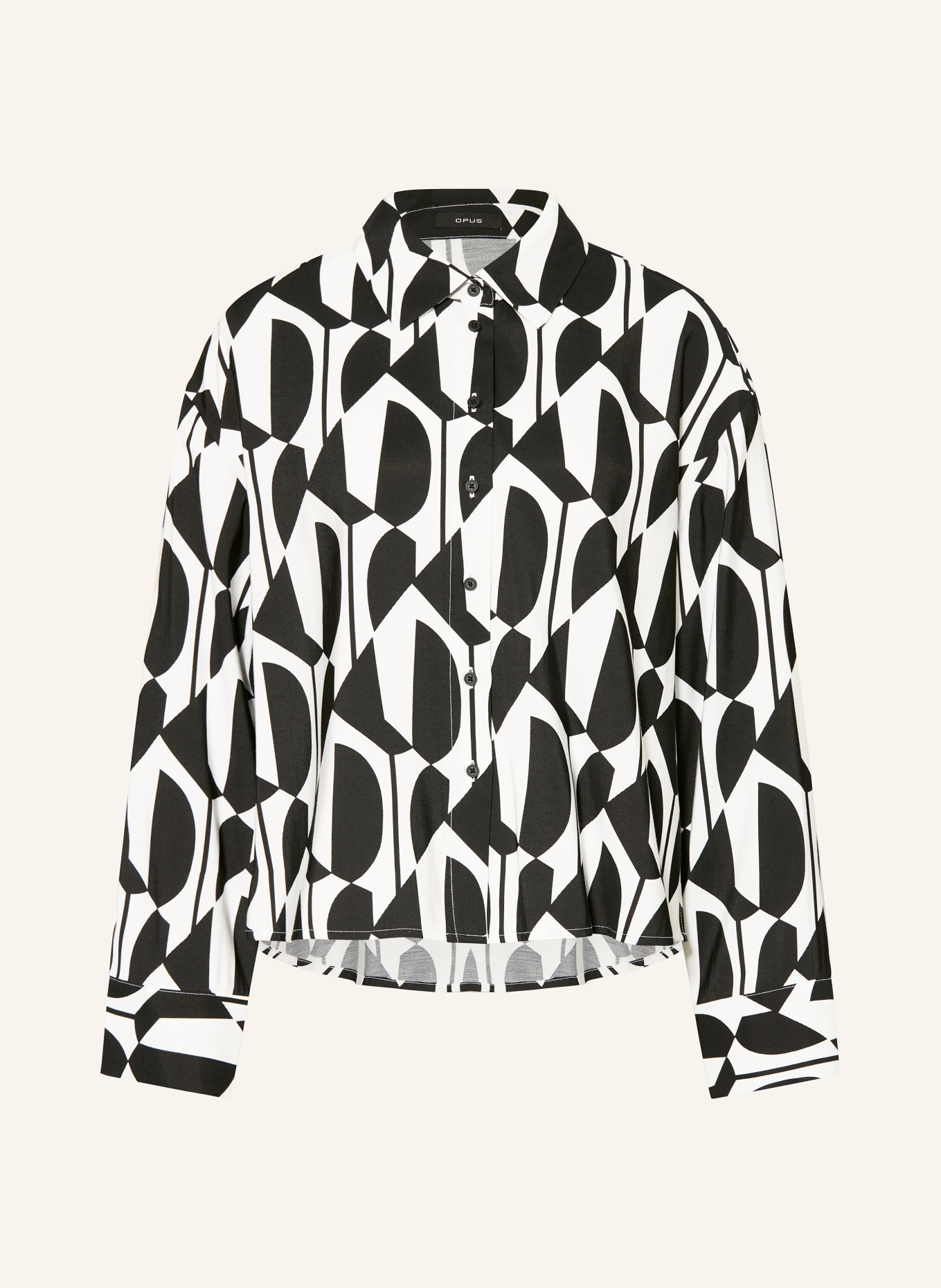 OPUS Hemdbluse FETRO: SCHWARZ / WEISS