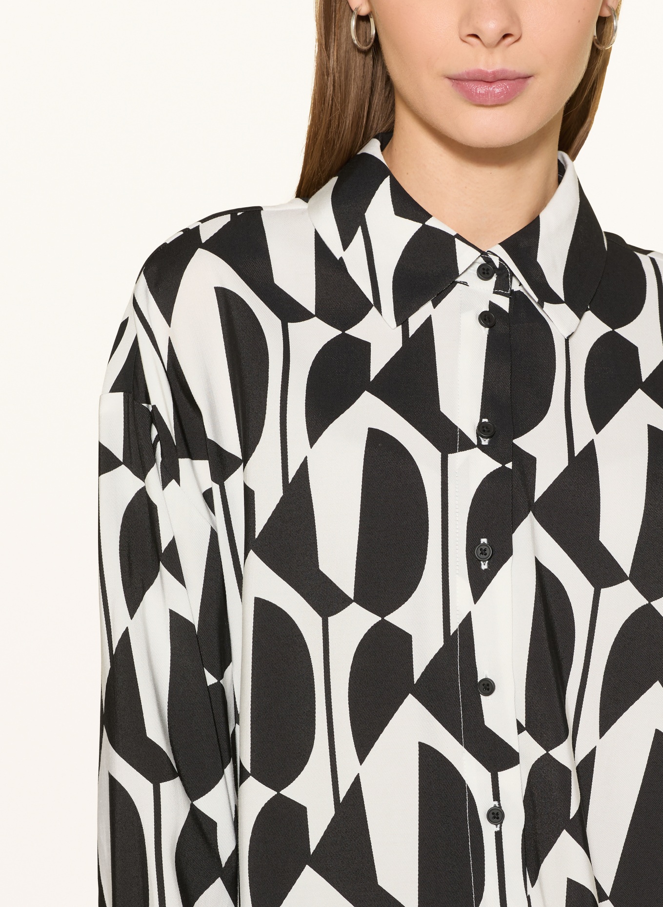 OPUS Hemdbluse FETRO: SCHWARZ / WEISS