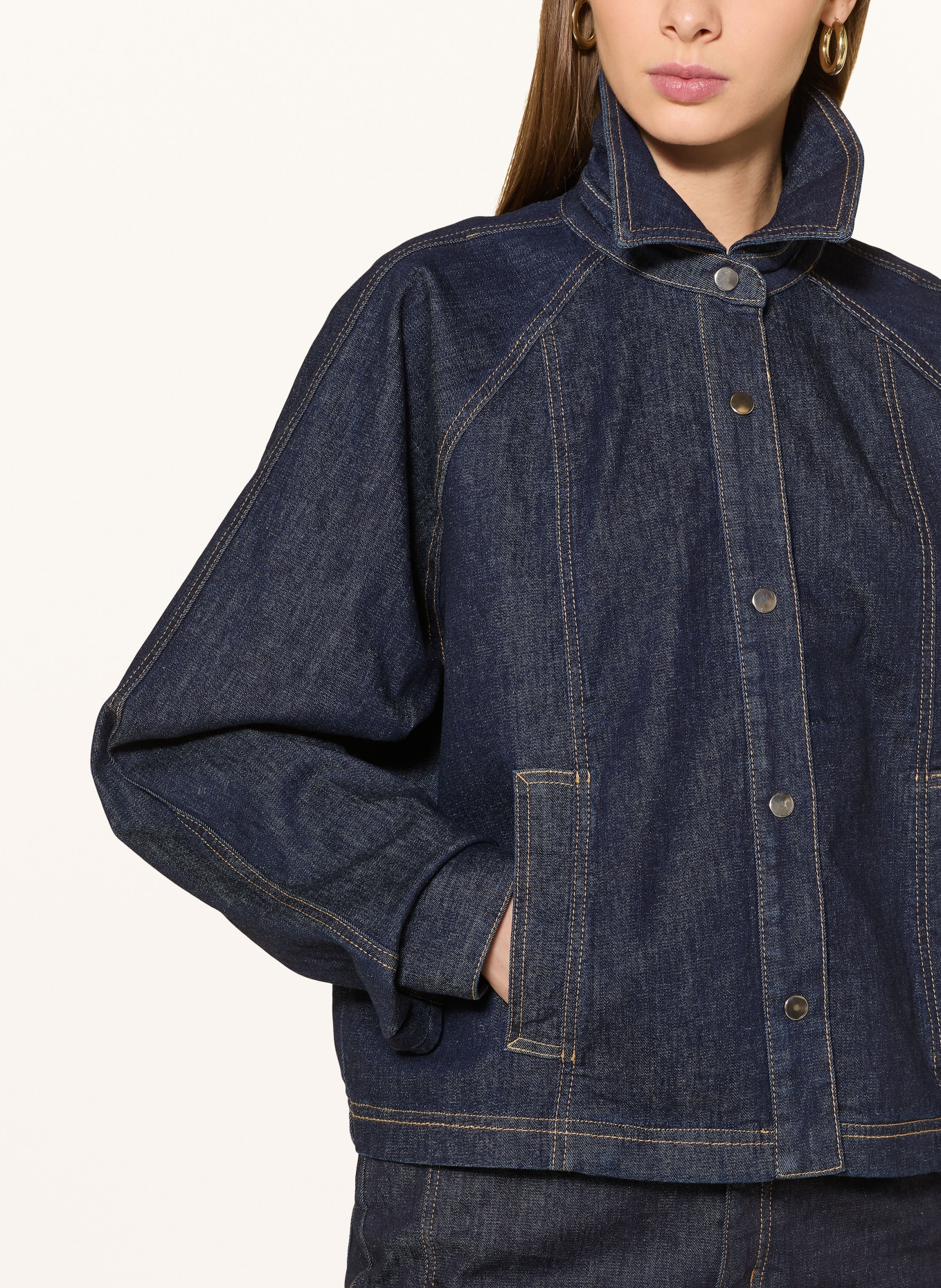 OPUS Jeansbluse JOVENA: DUNKELBLAU