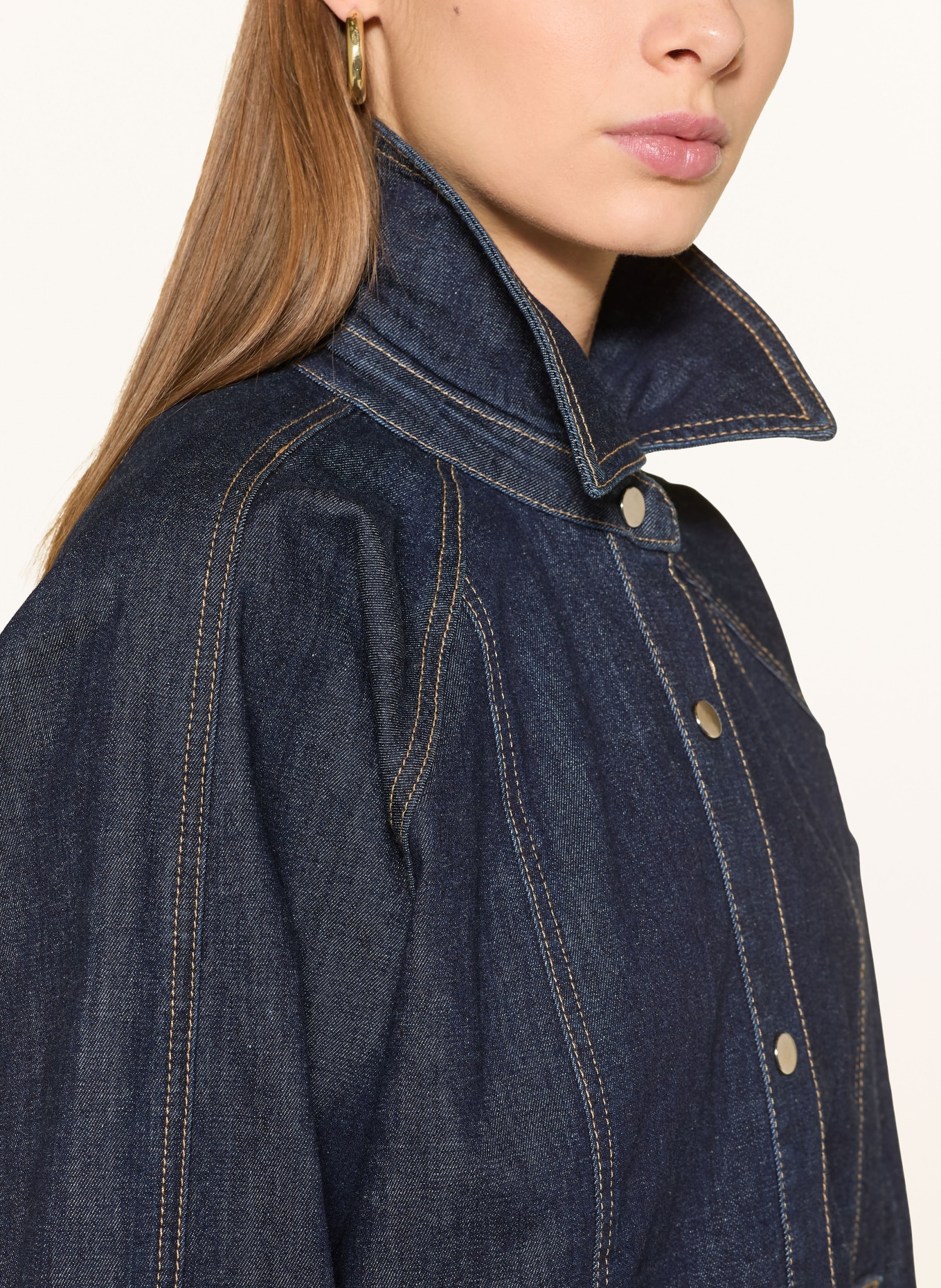 OPUS Jeansbluse JOVENA: DUNKELBLAU