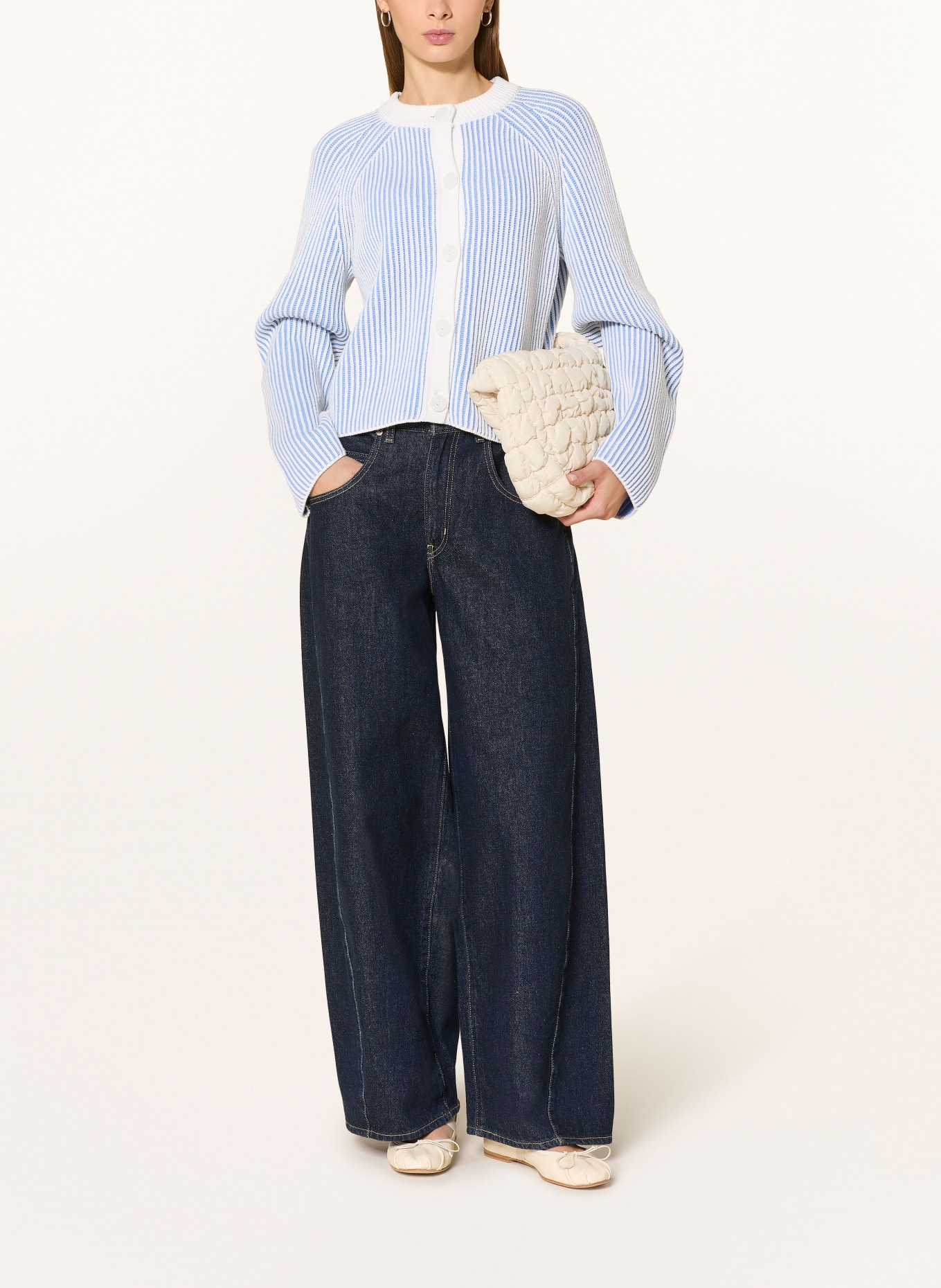 OPUS Svetr DELSIE: MODRÁ / REŽNÁ