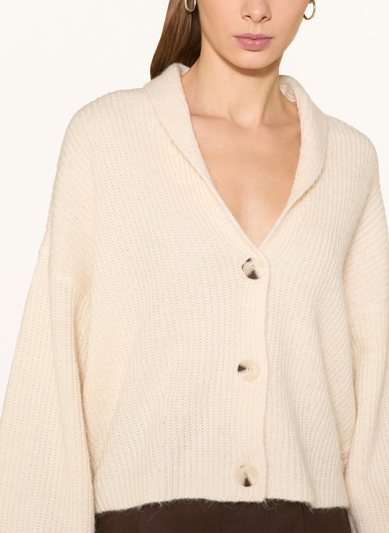 OPUS Strickjacke DUSENA: ECRU