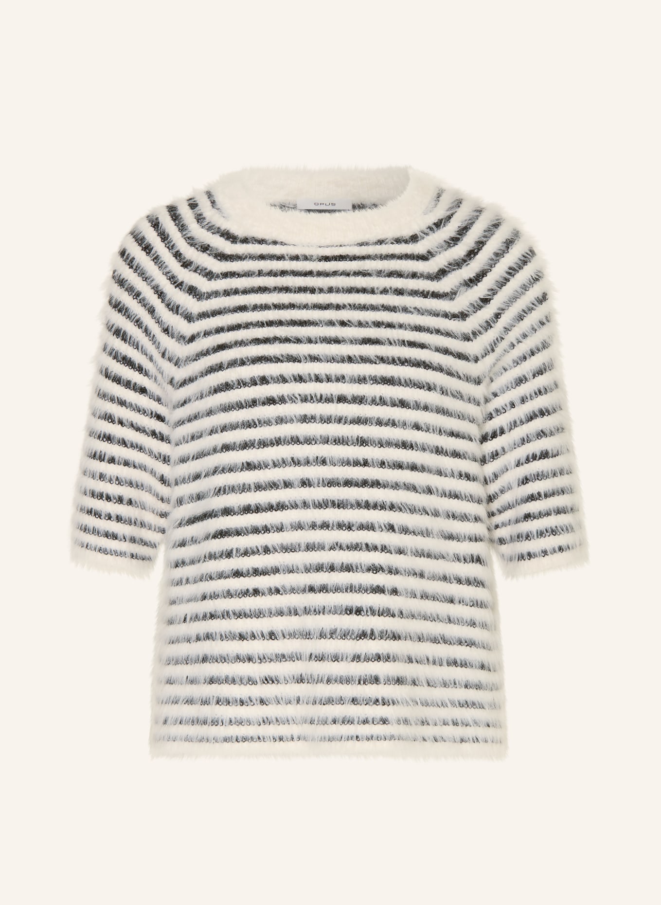 OPUS Pullover PAIRY: WEISS / SCHWARZ