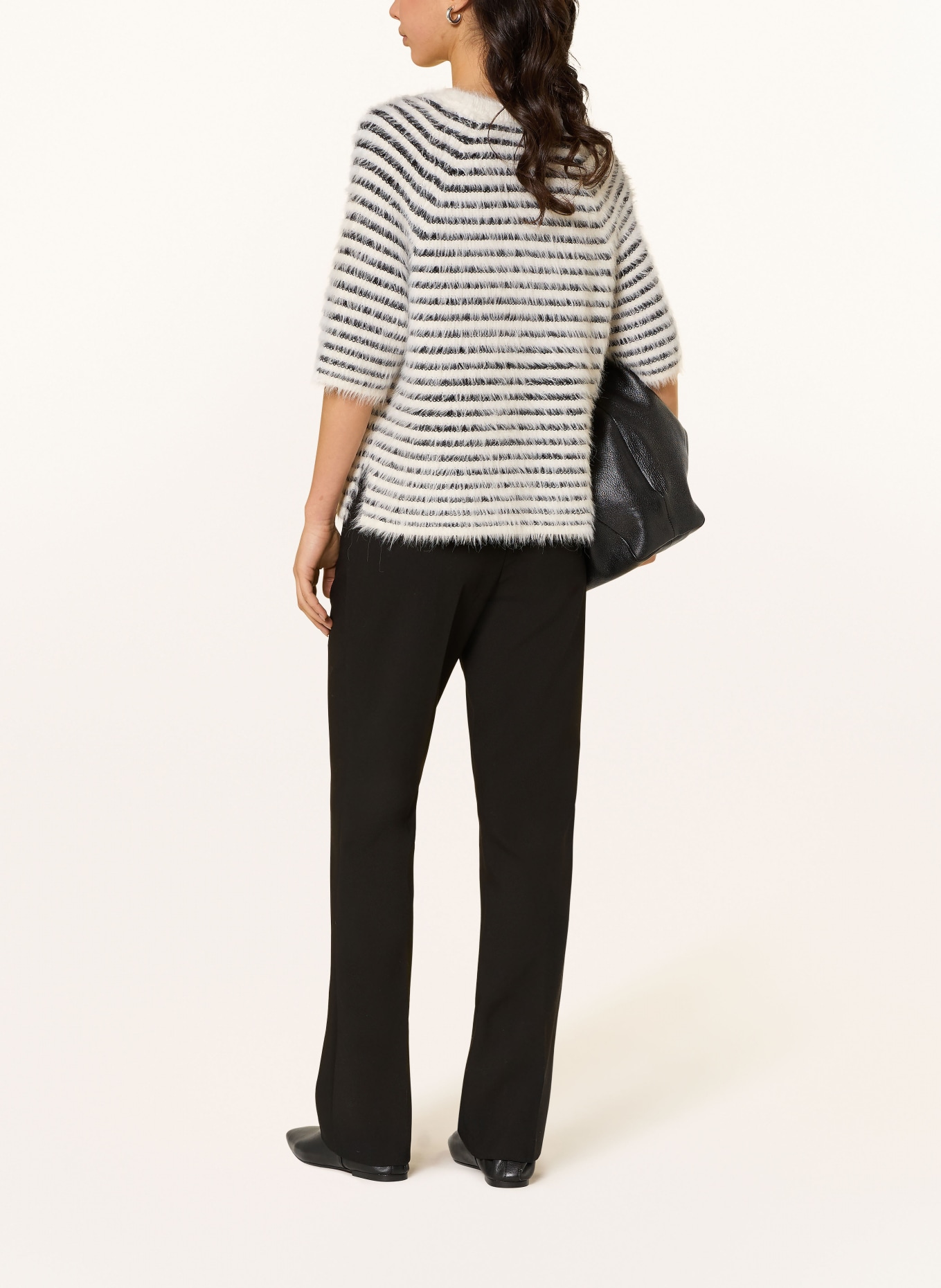 OPUS Pullover PAIRY: WEISS / SCHWARZ