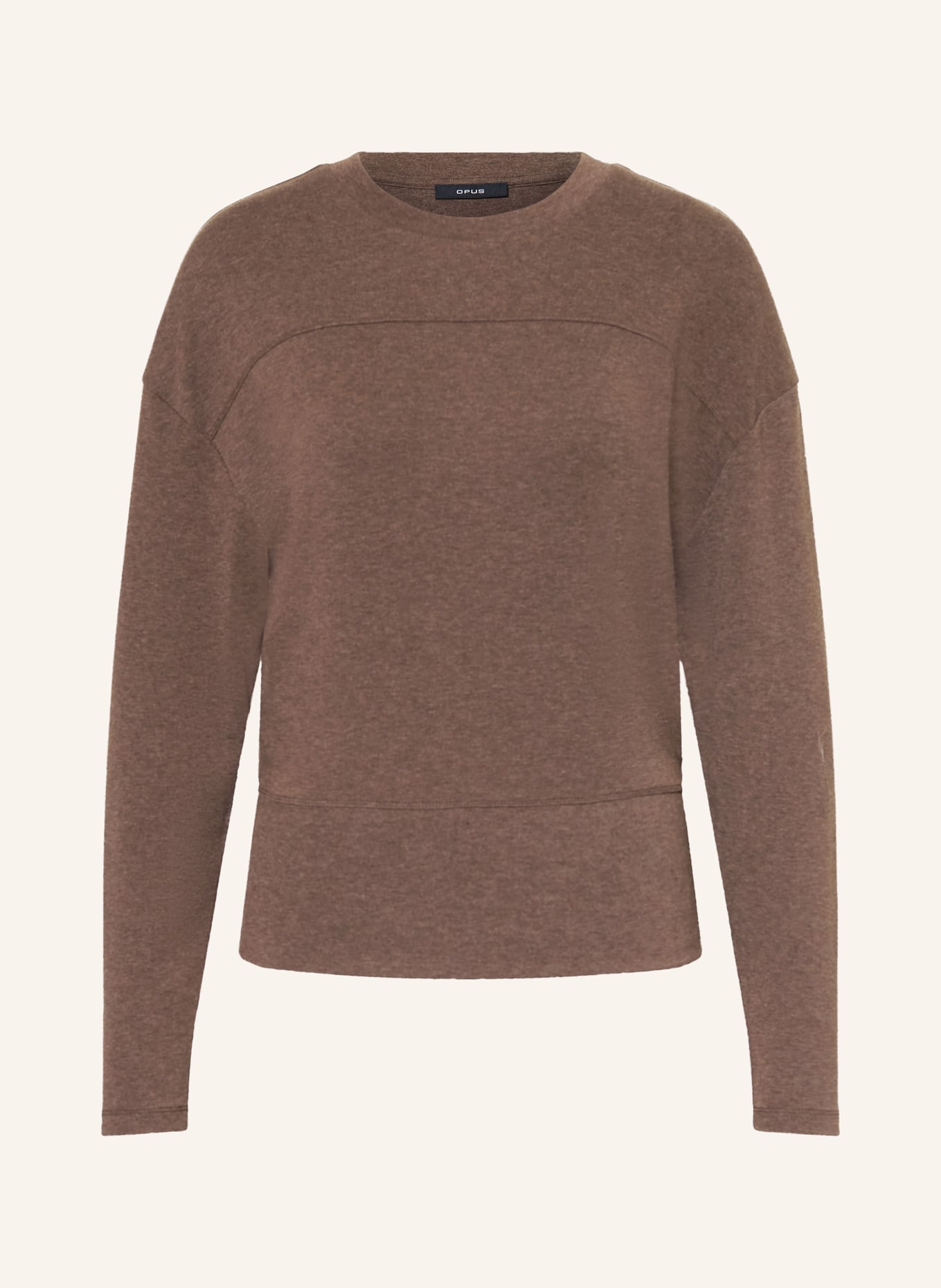 OPUS Longsleeve SUPANI: DUNKELBRAUN