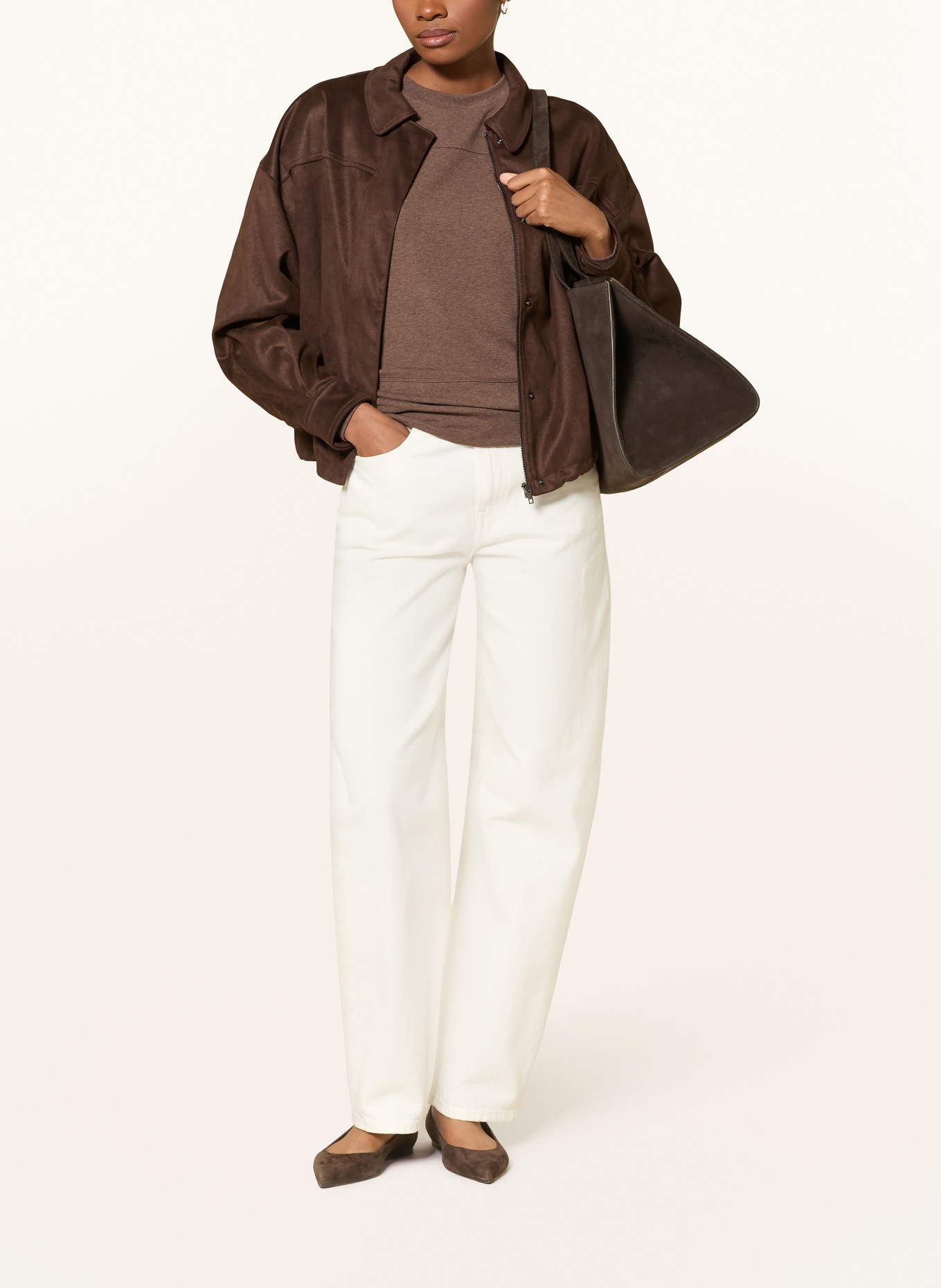 OPUS Longsleeve SUPANI: DUNKELBRAUN