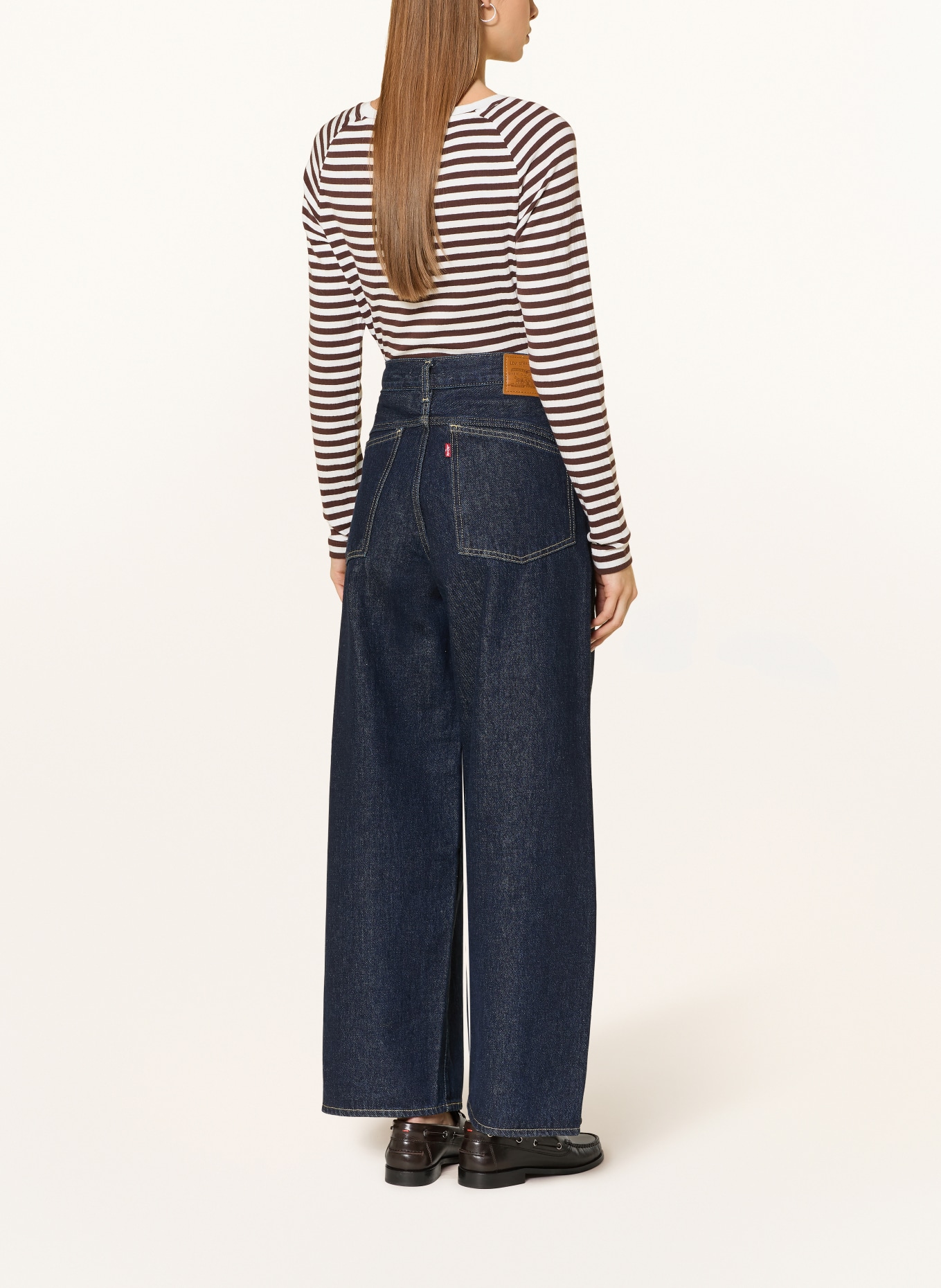 OPUS Dlouhé rukávy SORKA: BÍLÁ / TMAVĚ HNĚDÁ