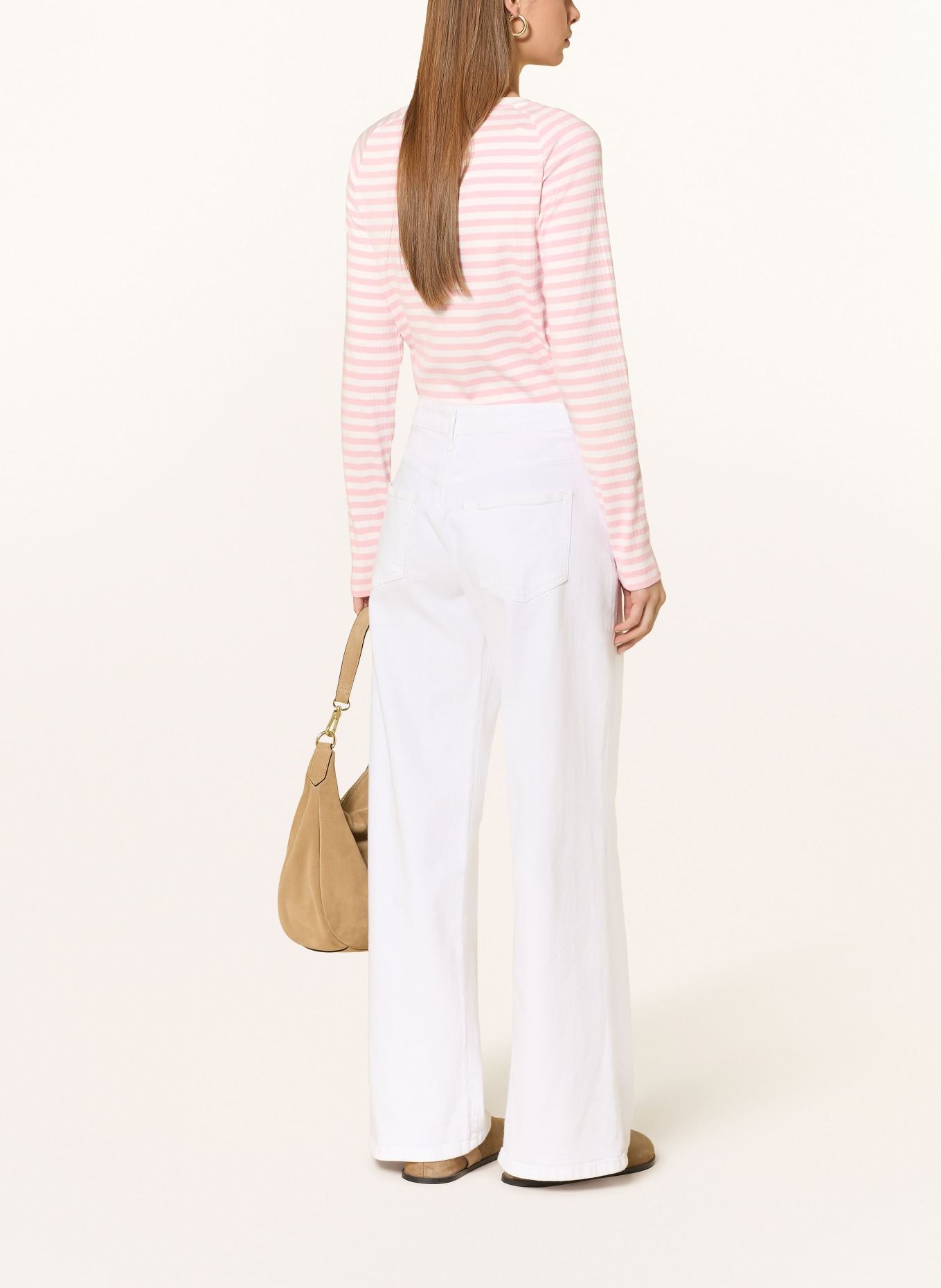 OPUS Dlouhé rukávy SORKA: KRÉMOVÁ / SVĚTLE RŮŽOVÁ