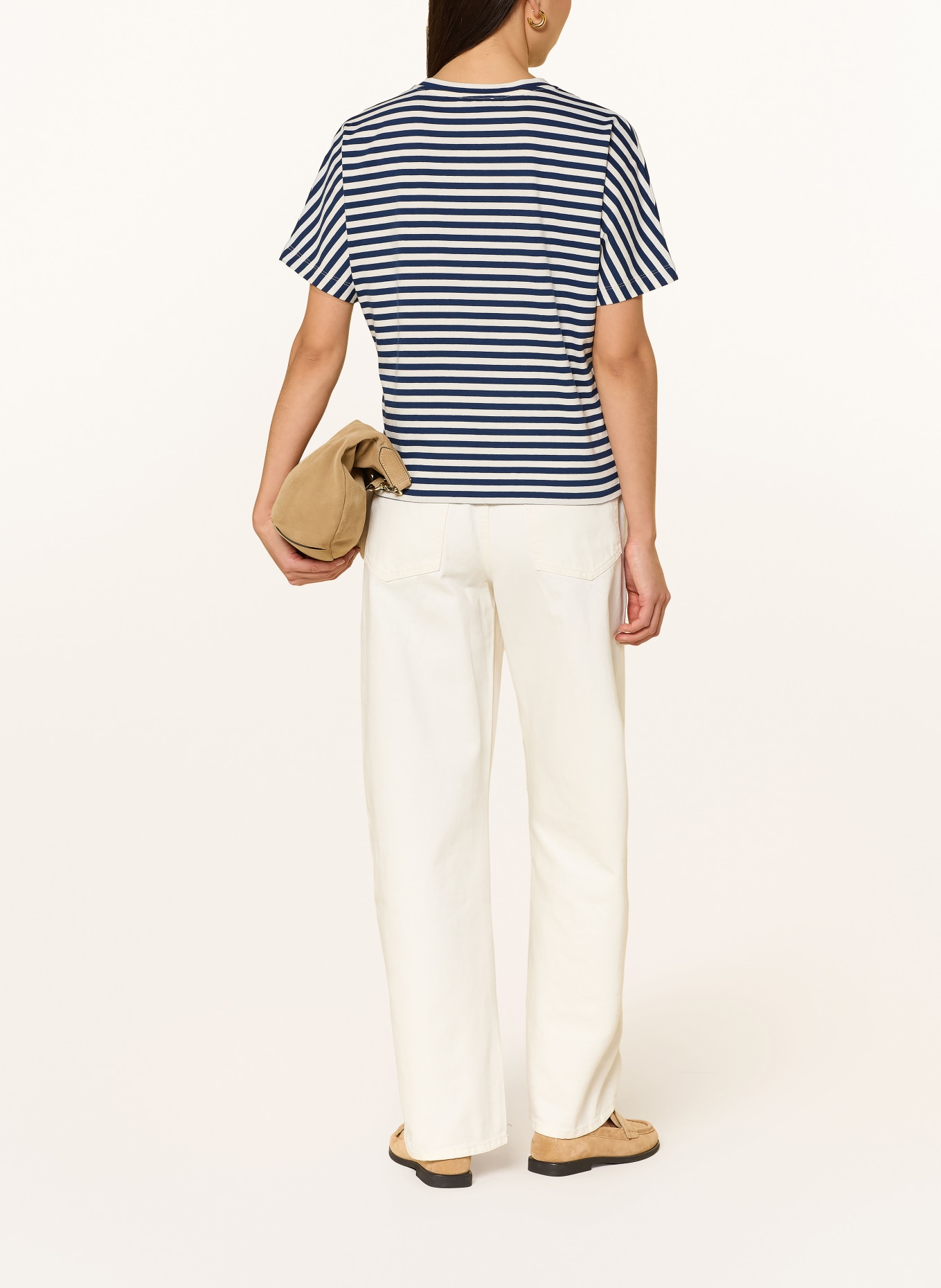 OPUS T-Shirt SALENTINE: DUNKELBLAU / WEISS