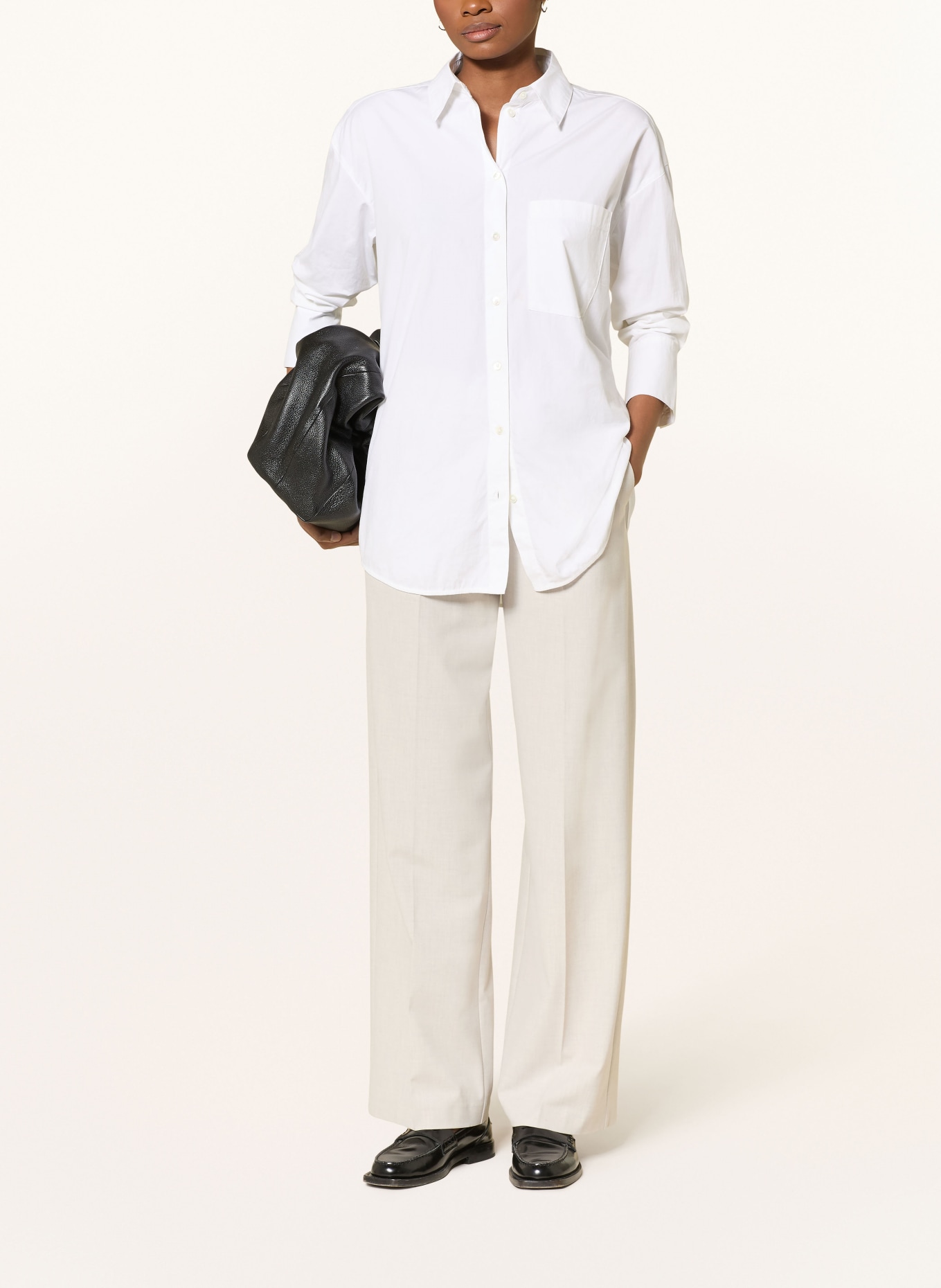 OPUS Spodnie MAROU w stylu joggingowym: KREMOWY / JASNOCZARY