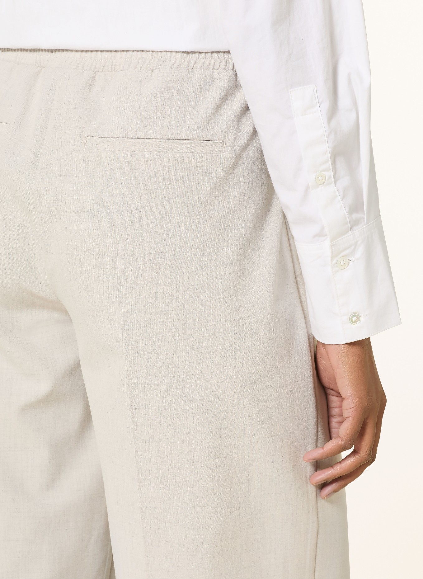 OPUS Spodnie MAROU w stylu joggingowym: KREMOWY / JASNOCZARY