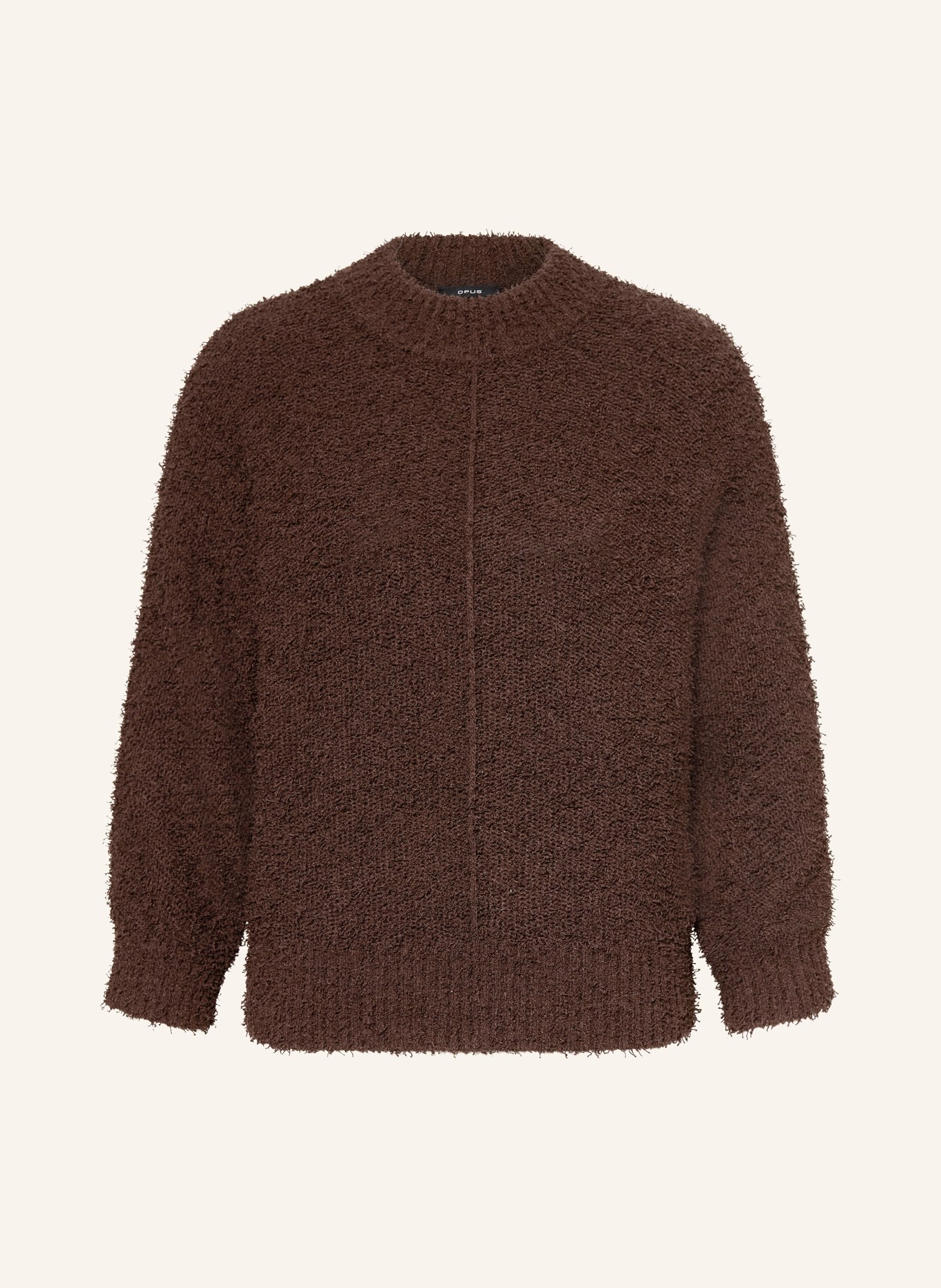 OPUS Svetr PUNEW s 3/4 rukávem: TMAVĚ HNĚDÁ