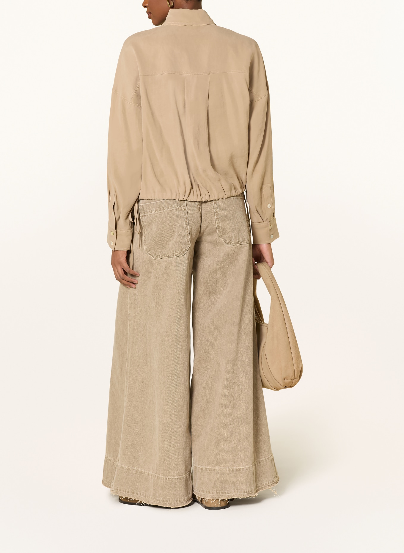 OPUS FIBERTA shirt blouse: CAMEL
