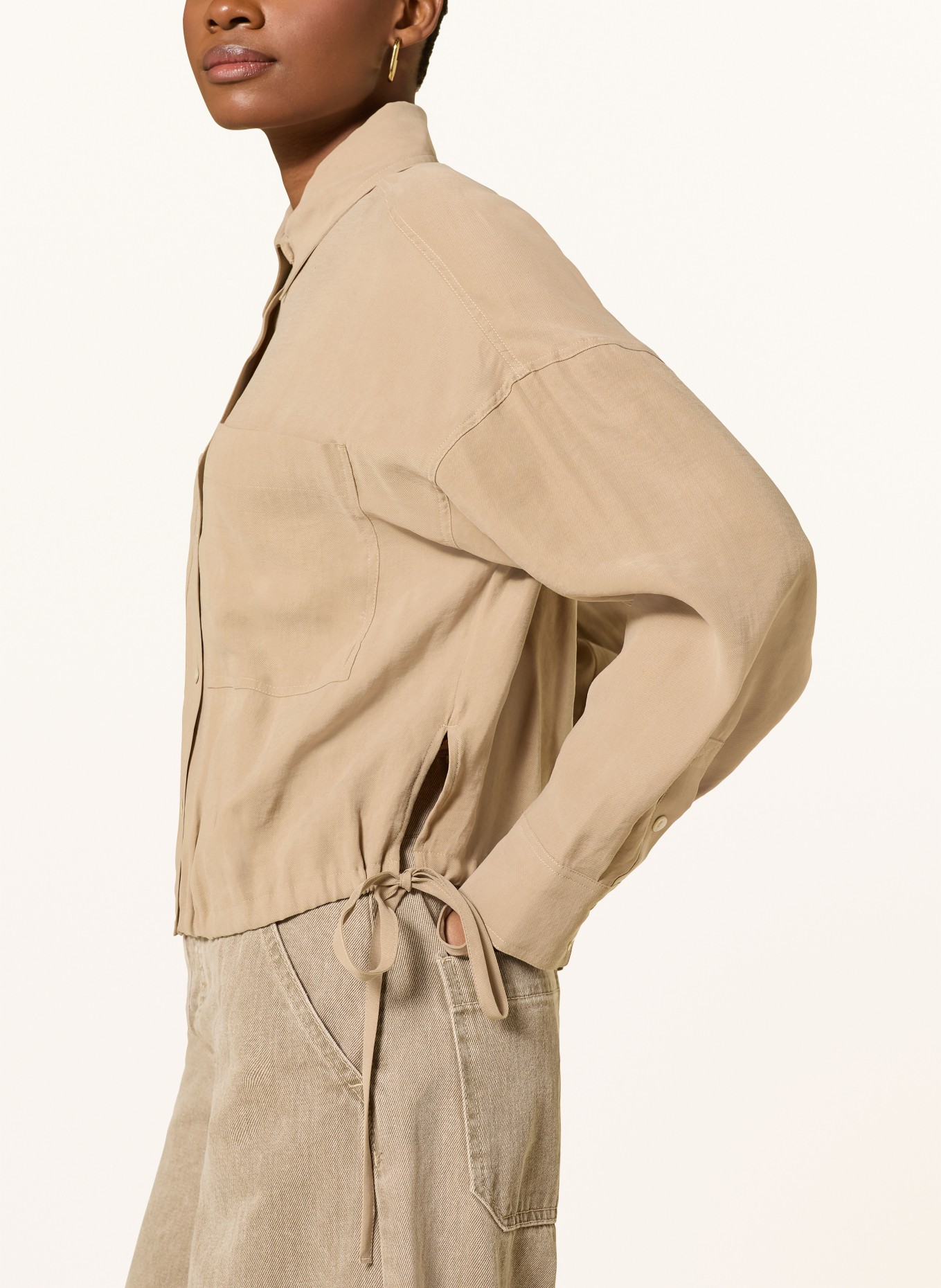 OPUS FIBERTA shirt blouse: CAMEL