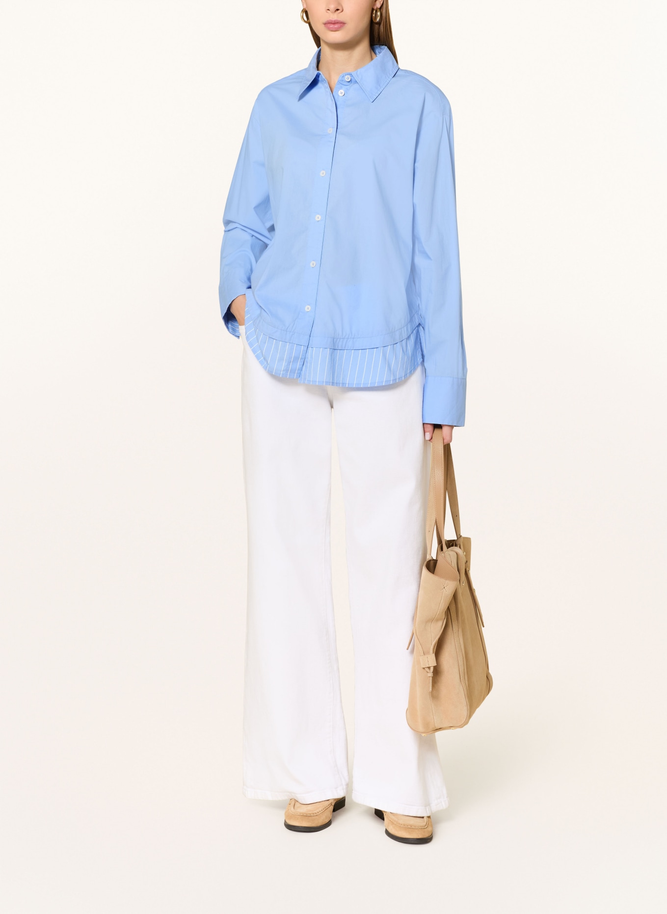 OPUS Košile FAVIA: TMAVĚ MODRÁ / BÍLÁ