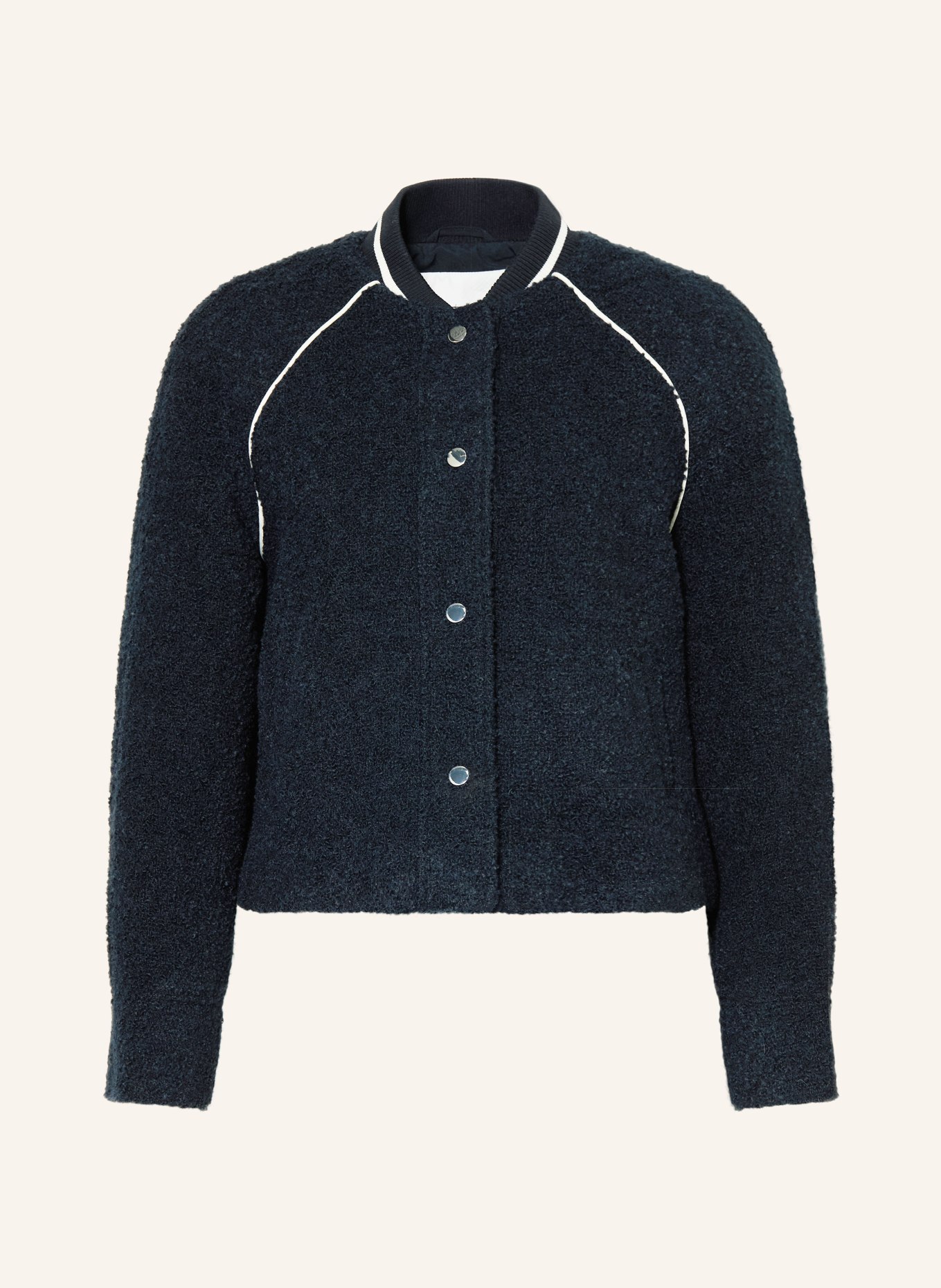 OPUS Boucléová bunda HIRONA: TMAVĚ MODRÁ