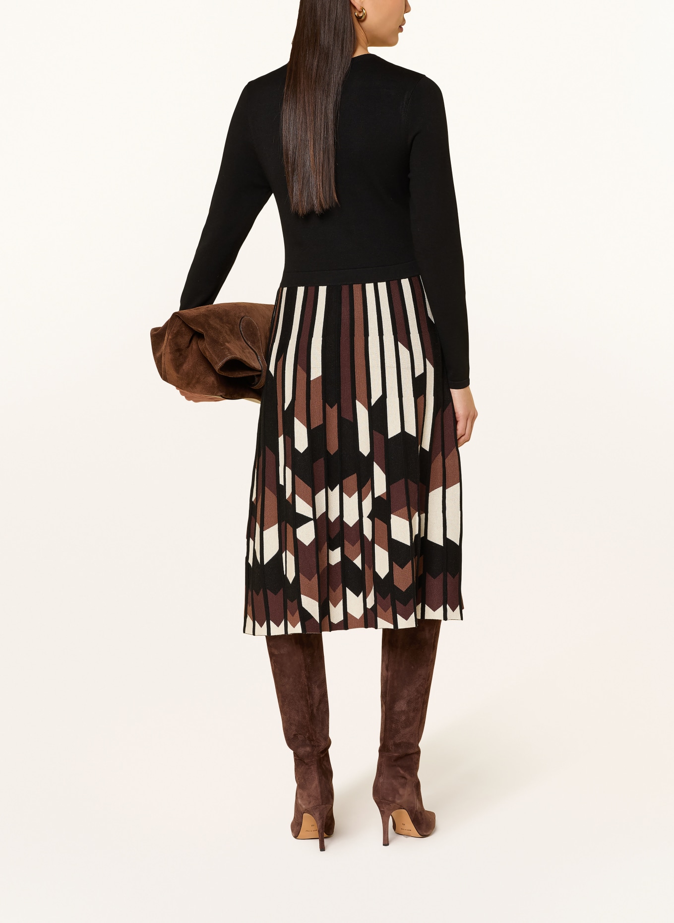 Phase Eight Šaty MACI: ČERNÁ / HNĚDÁ / KRÉMOVÁ