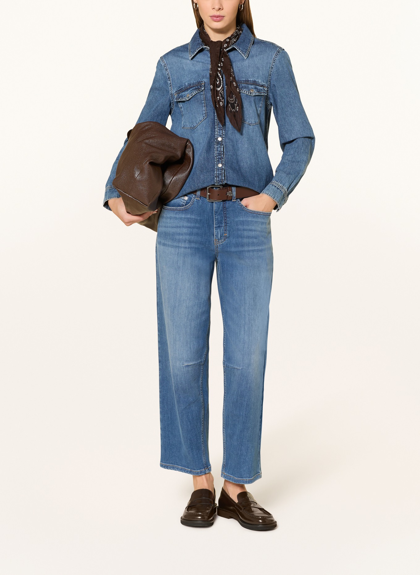 OPUS PANTS Džíny Barrel MELLY RELAX: 70249 mid brilliant blue