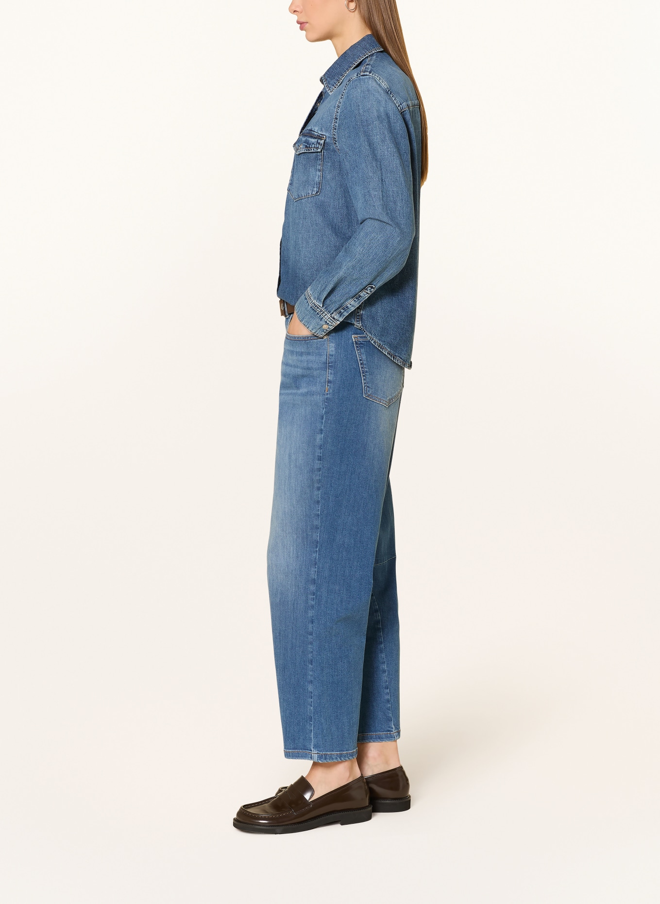 OPUS PANTS Džíny Barrel MELLY RELAX: 70249 mid brilliant blue