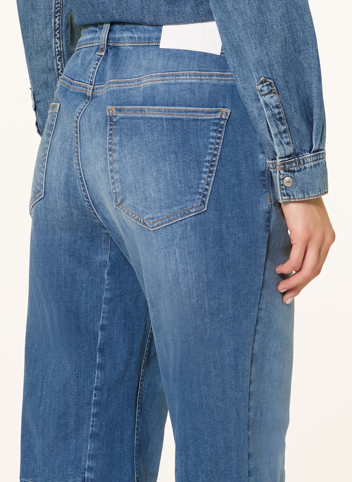 OPUS PANTS Džíny Barrel MELLY RELAX: 70249 mid brilliant blue