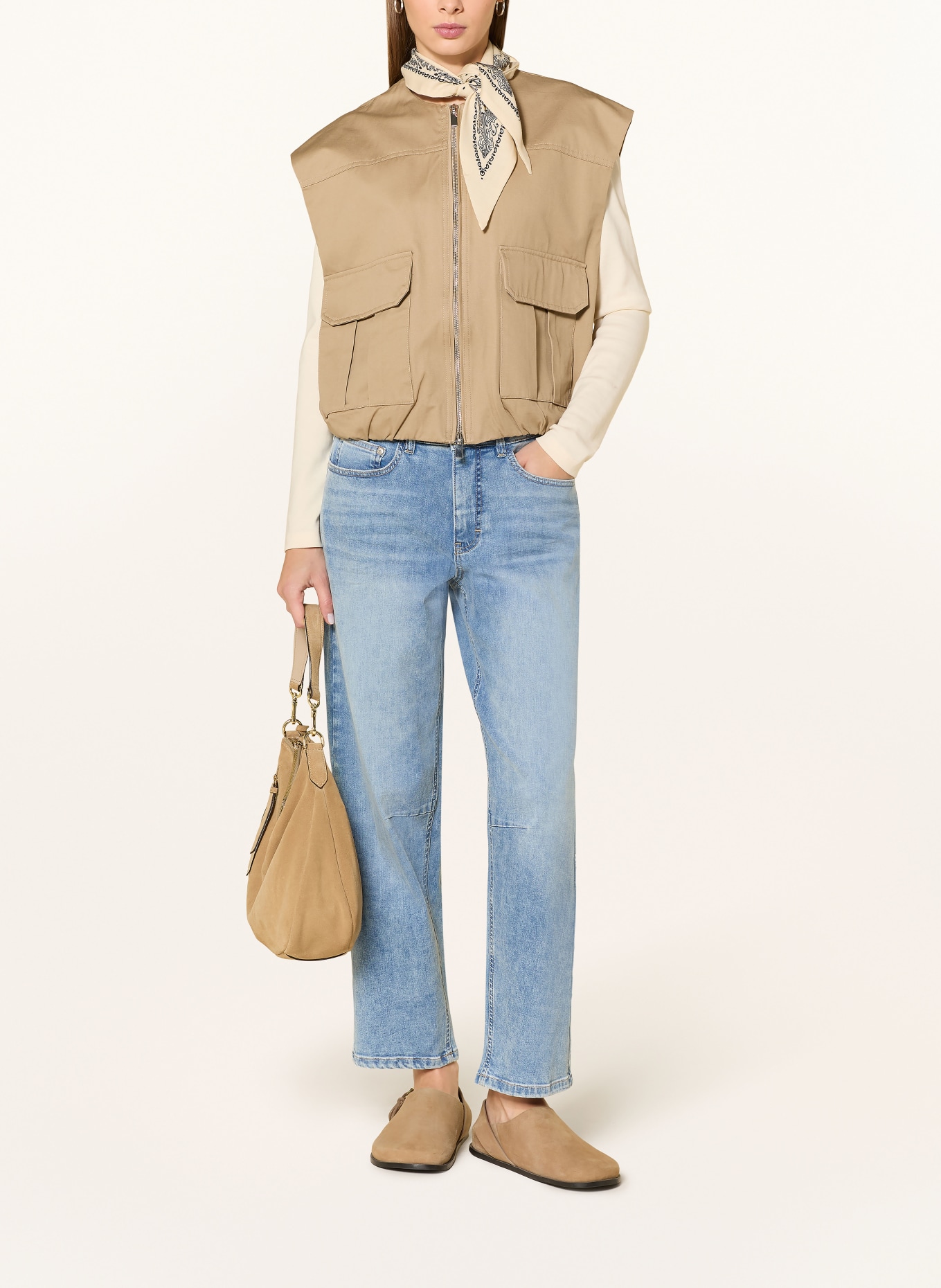 OPUS PANTS Džíny Barrel MELLY RELAX: 70295 light powder blue