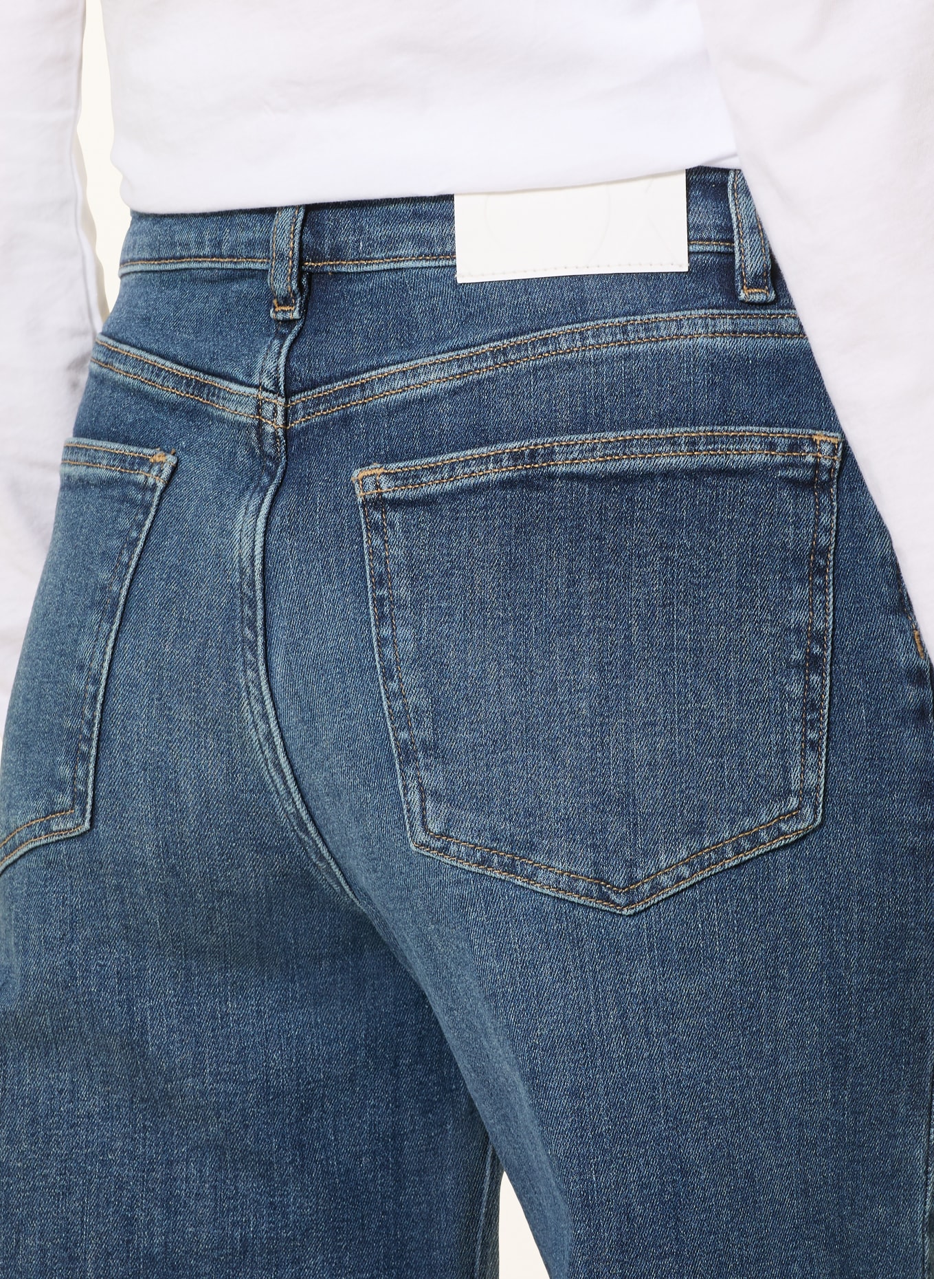 OPUS PANTS Wide Leg Jeans MARI MASH: 70303 dark dusty blue