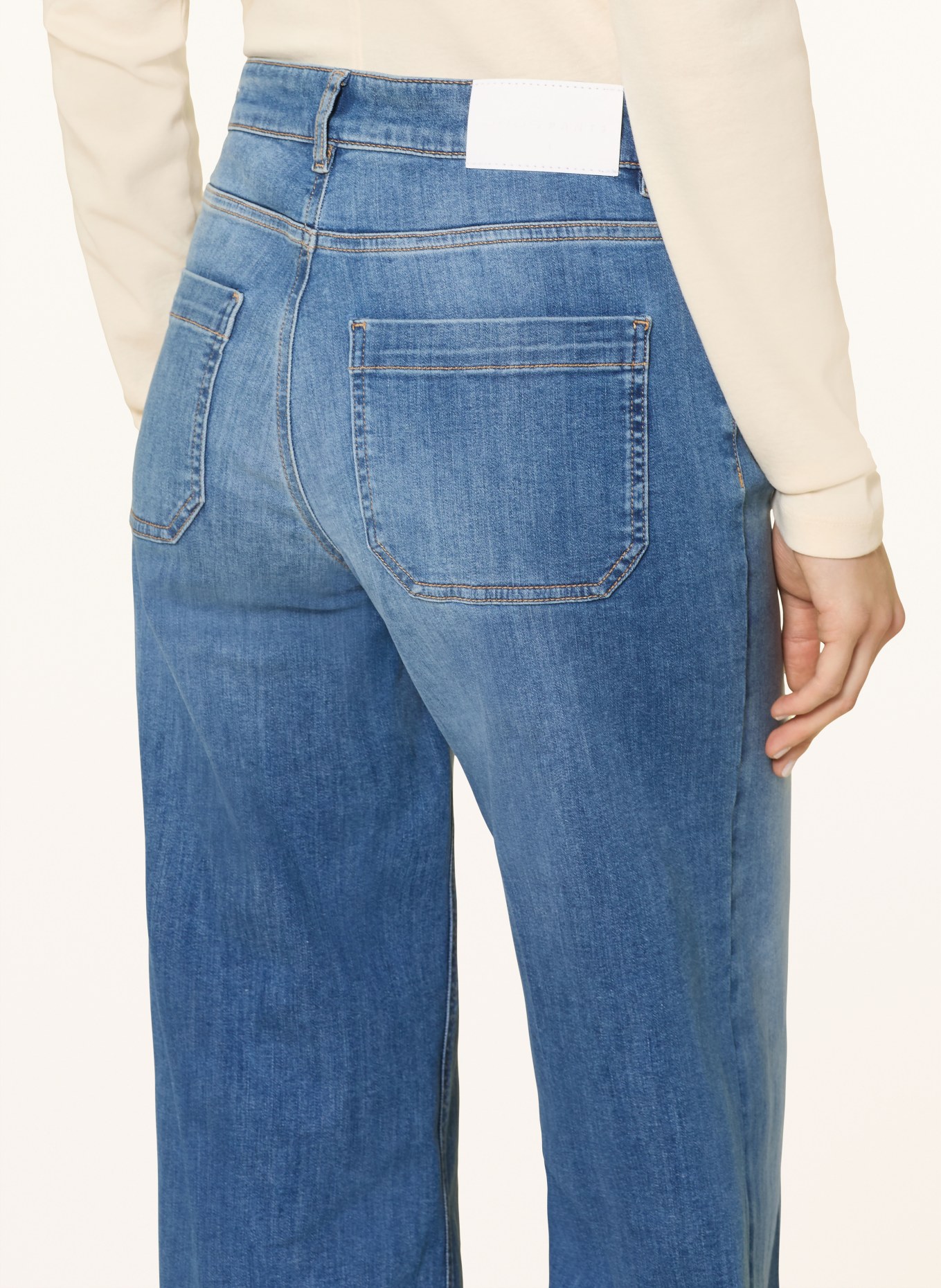 OPUS PANTS Wide Leg Jeans MELLY CRISP: 70301 dark shadow blue