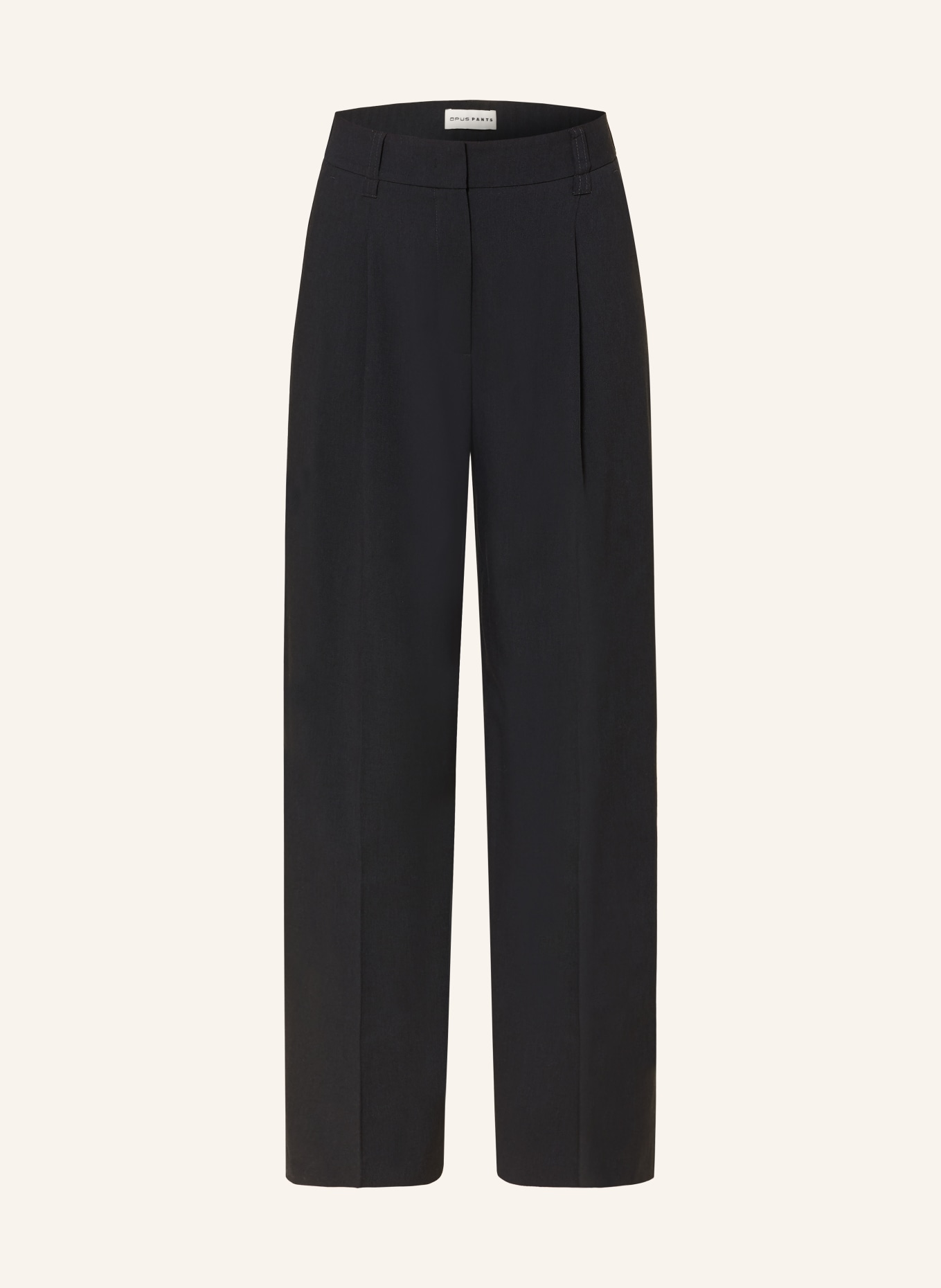 OPUS PANTS Kalhoty MOIRA BLOOM: TMAVĚ MODRÁ