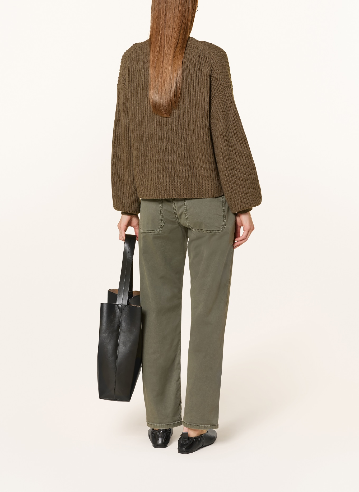 OPUS PANTS Broek LISANA VIVID: OLIJF