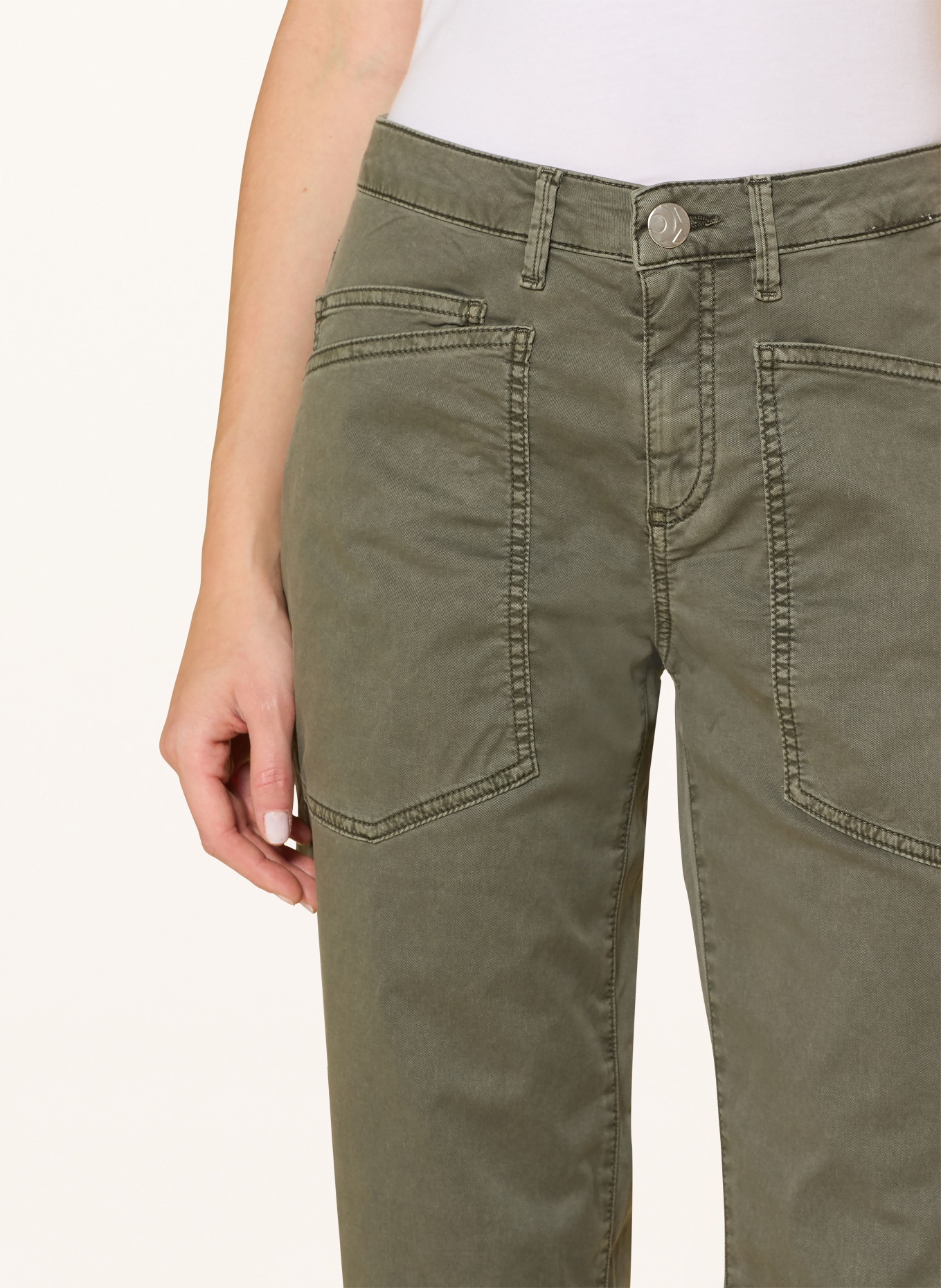 OPUS PANTS Broek LISANA VIVID: OLIJF