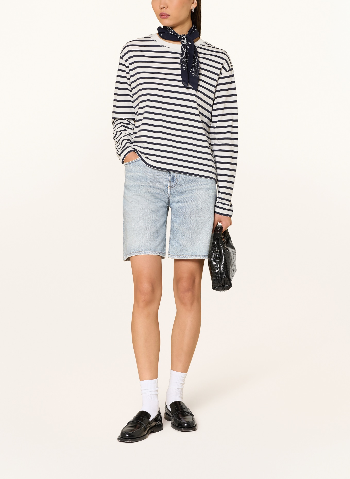 OPUS PANTS Short en jean CYDRA CRUISE: 70307 light stone blue