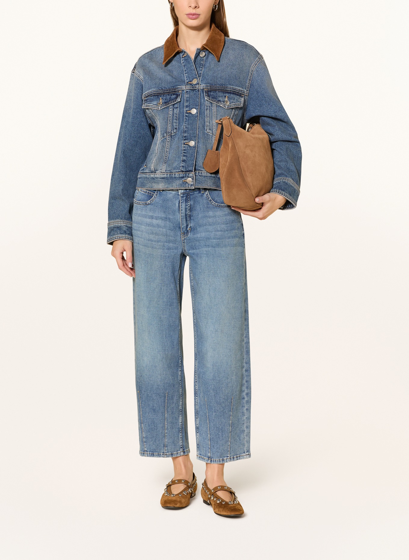 OPUS PANTS Barrel Jeans MELLY TWIST: 70311 mid river blue