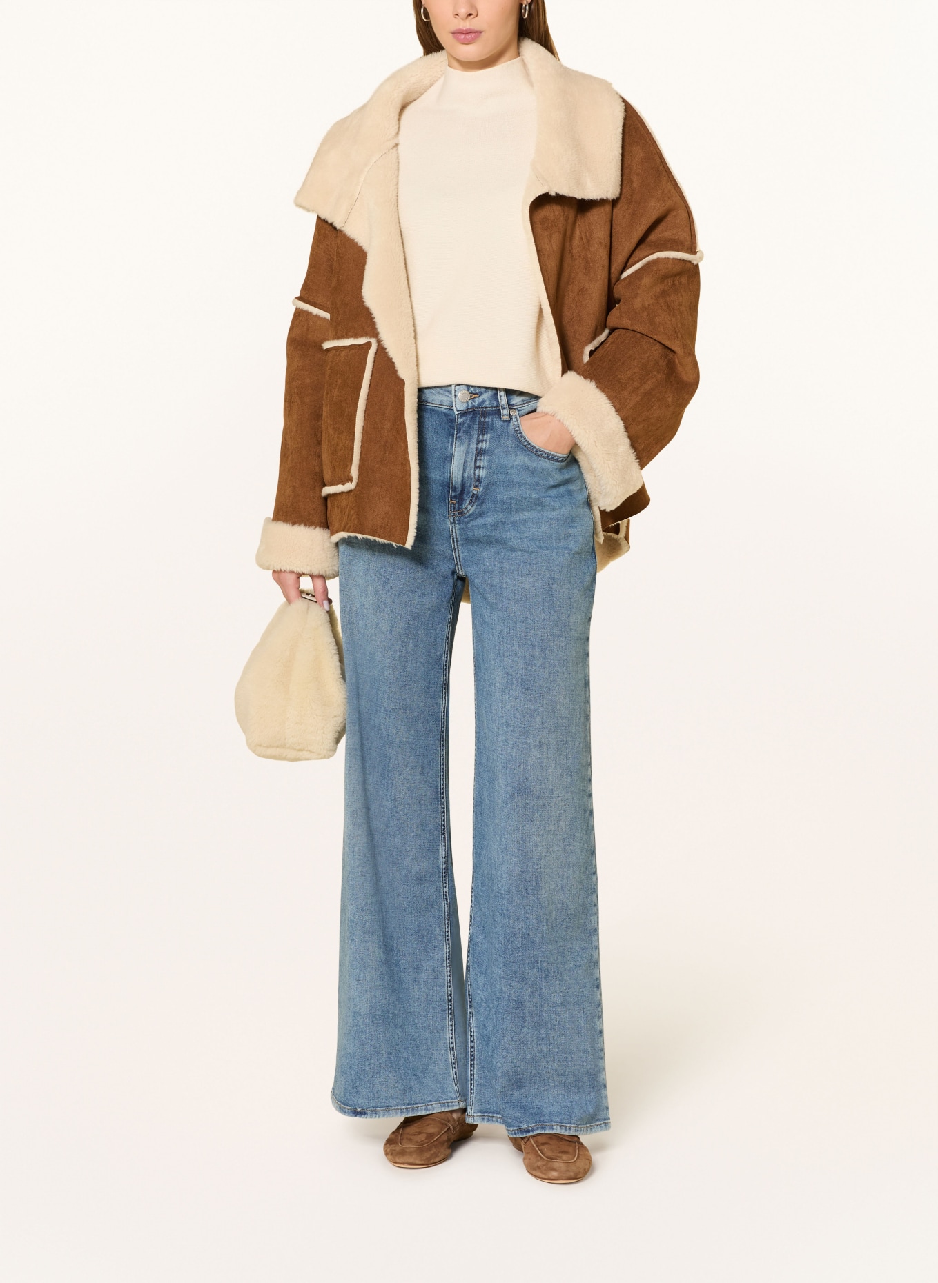 OPUS PANTS Wide Leg Jeans MARI WILLOW: 70311 mid river blue