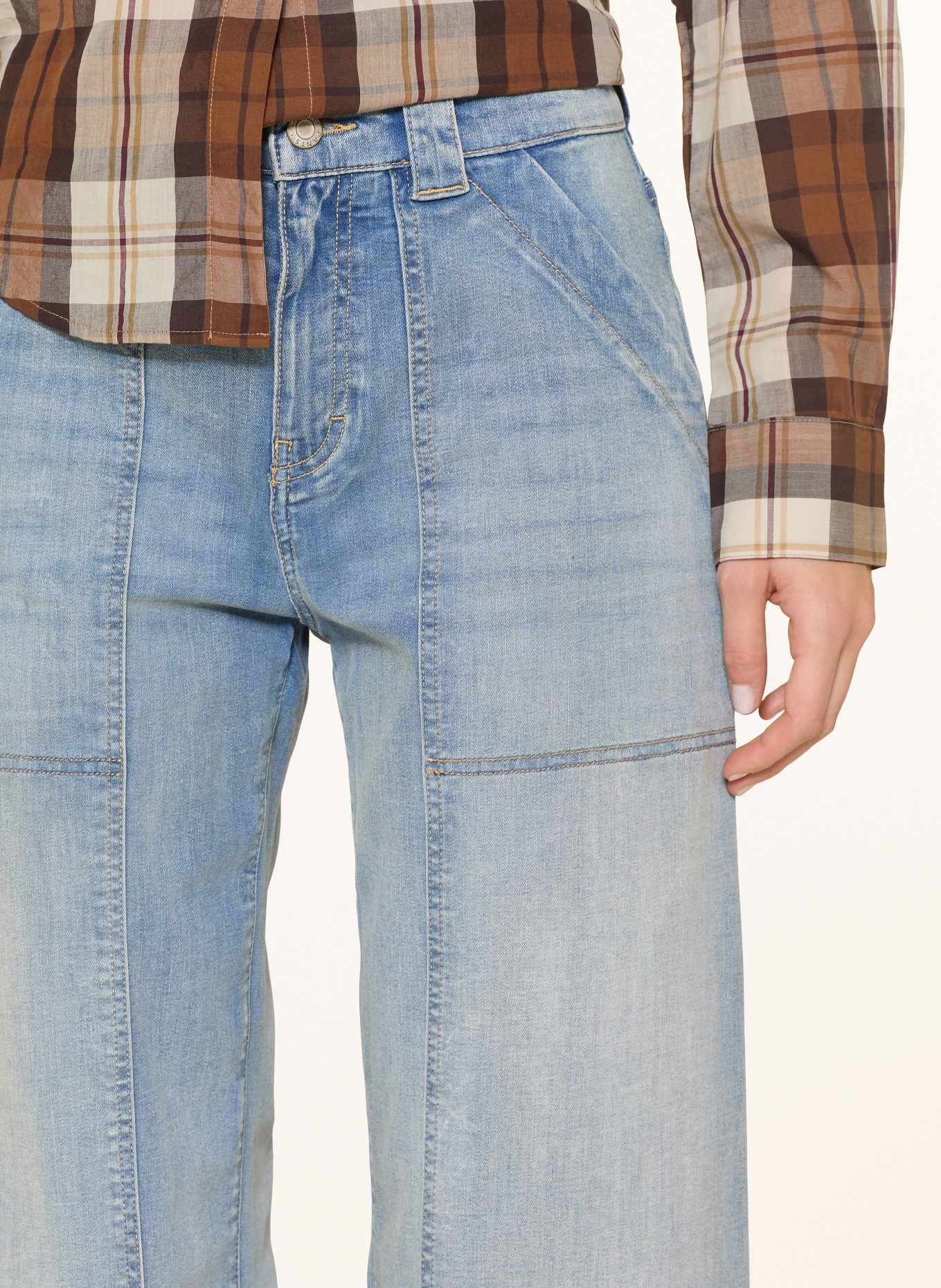 OPUS PANTS Barrel Jeans MARI SHARP: 70215 light vintage blue