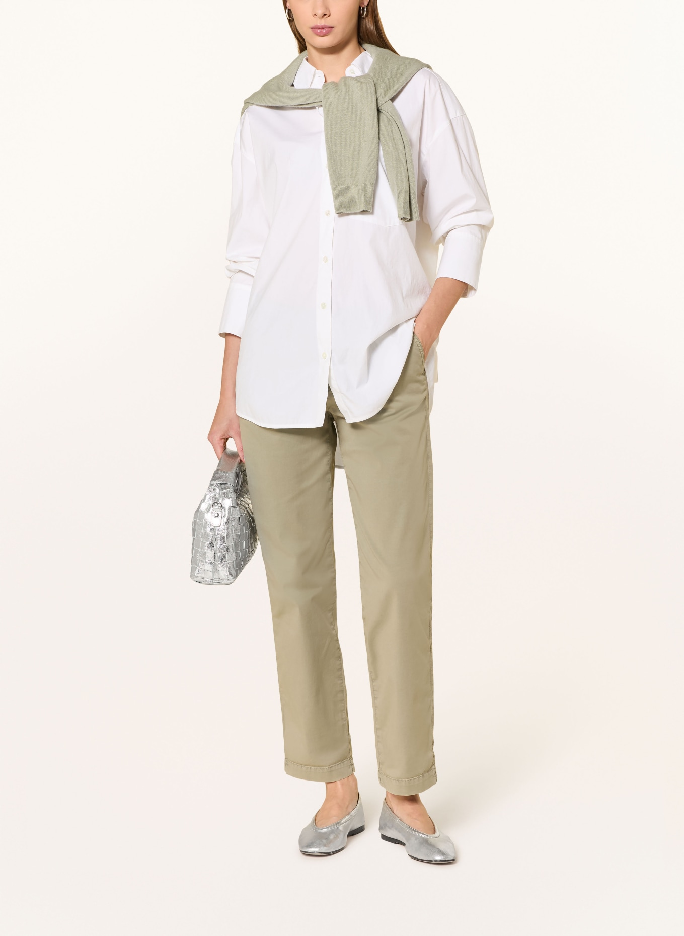 OPUS PANTS Chino LISANA: OLIV