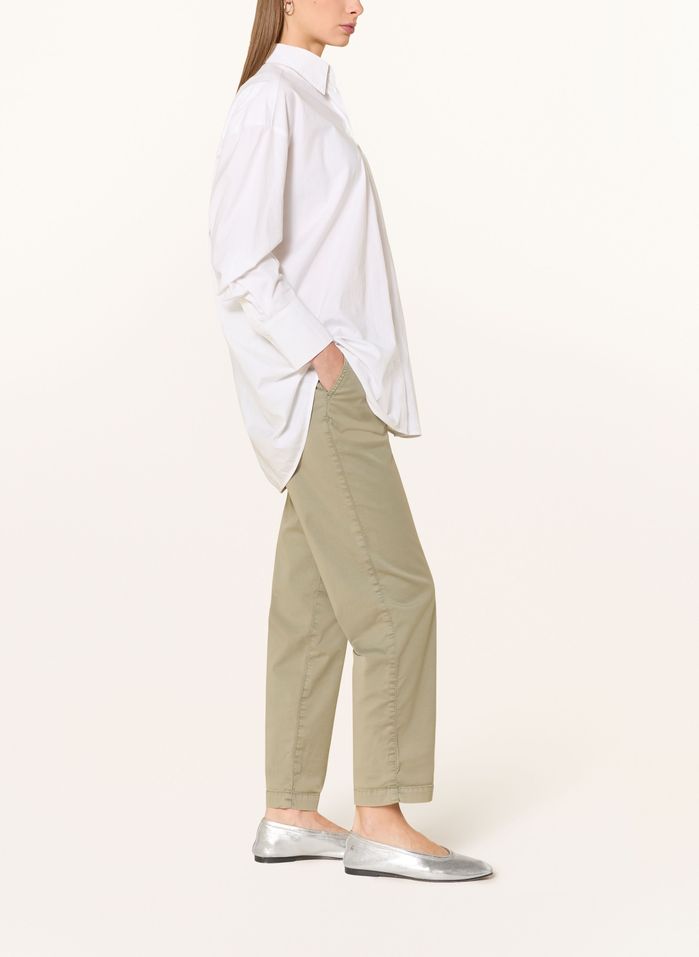 OPUS PANTS Chino LISANA: OLIV