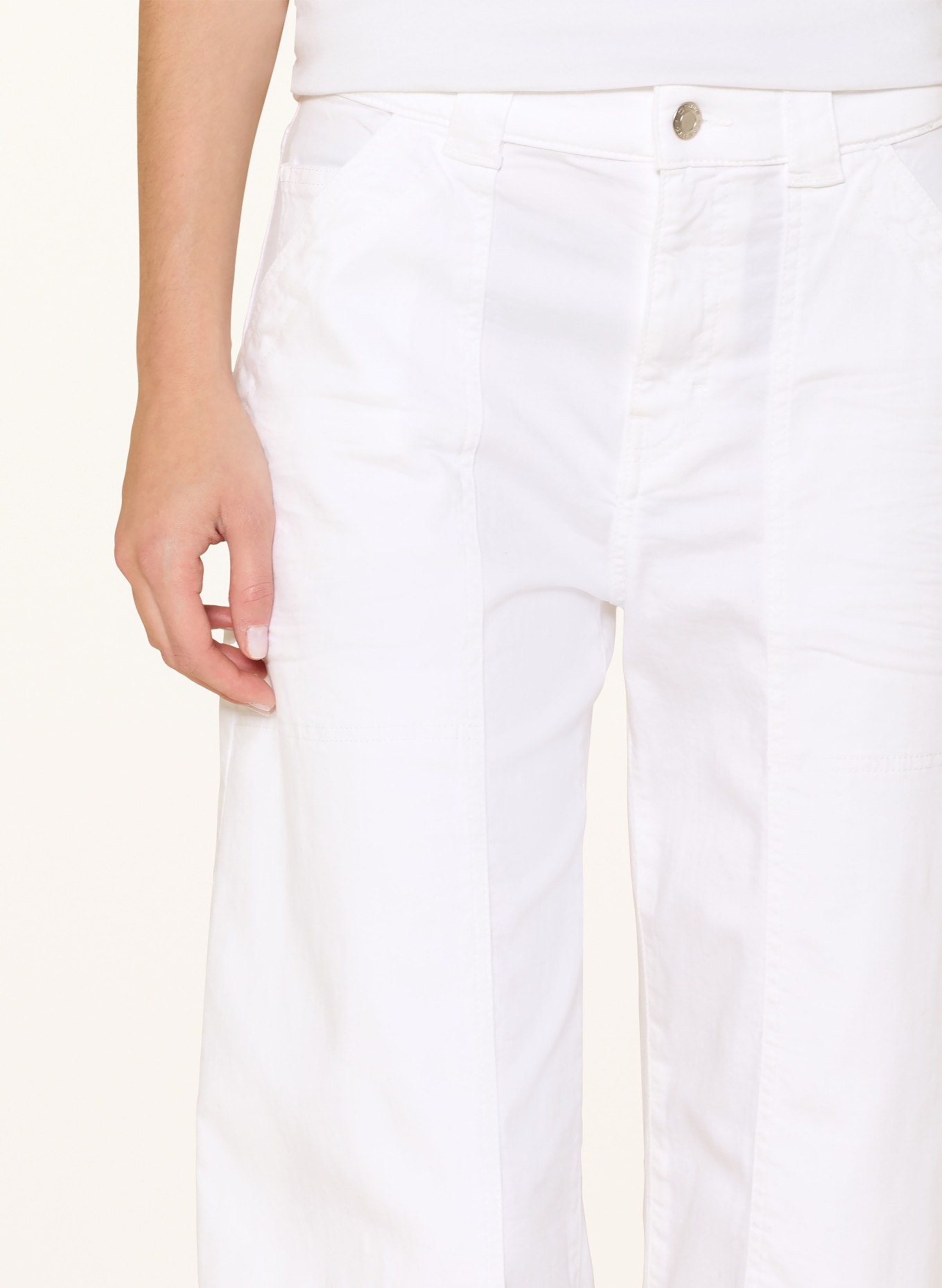 OPUS PANTS Barrel Jeans MARI SHARP: 10 WHITE