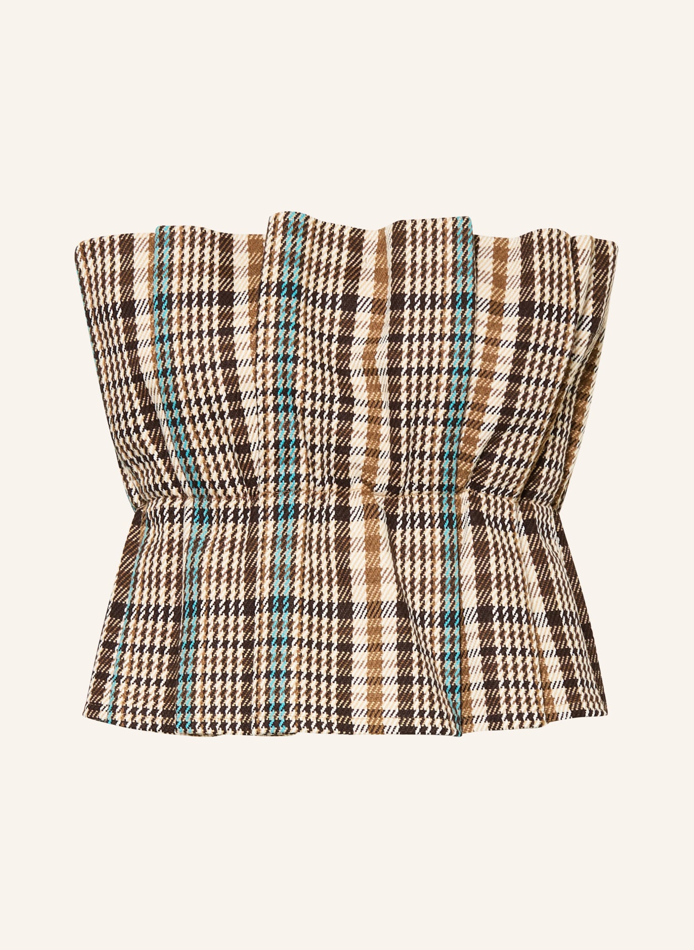 SoSUE Top z plisami: KREMOWY / BRĄZOWY / TURKUSOWY