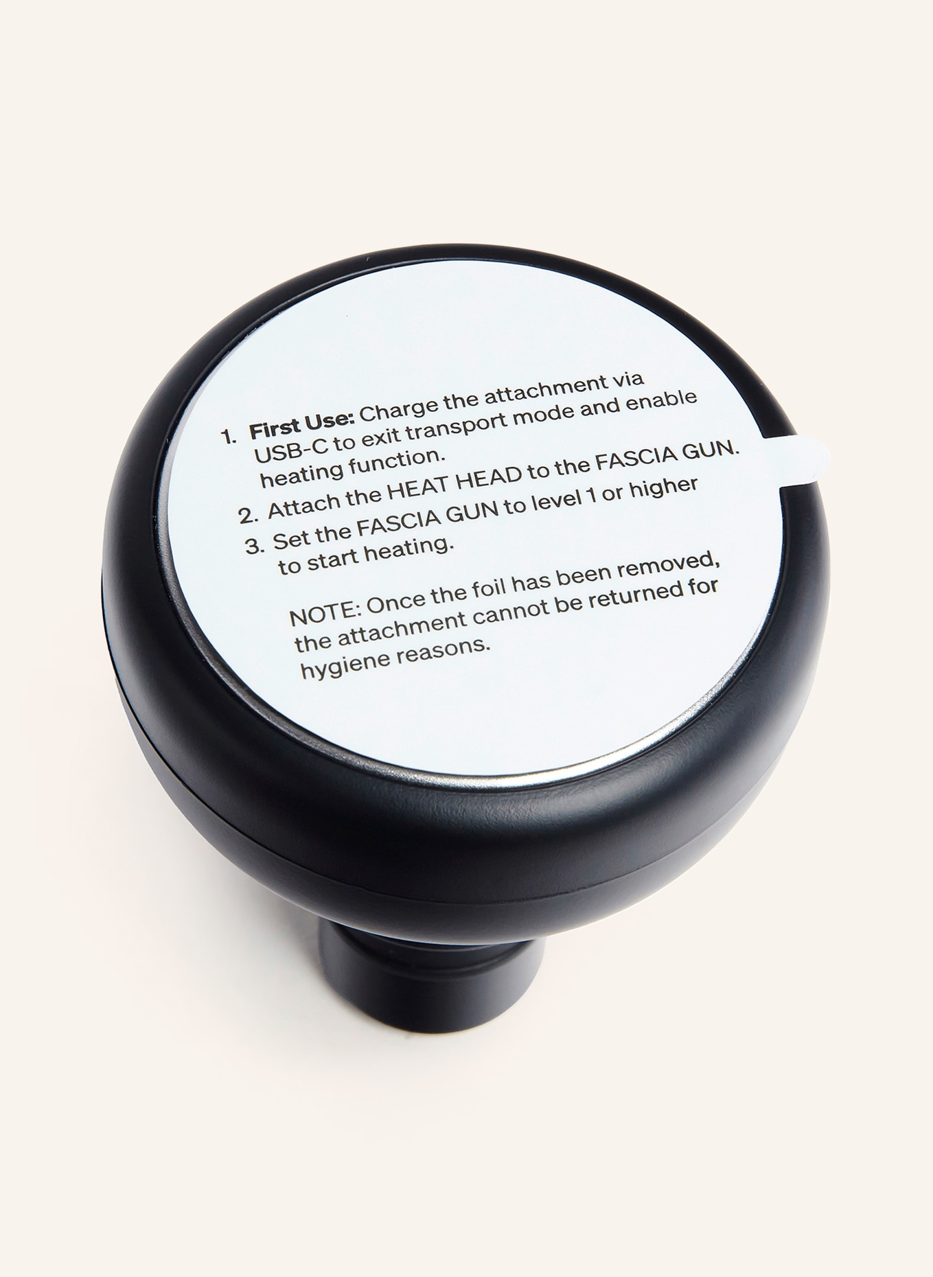 BLACKROLL Wärmeaufsatz für Massagepistole: SCHWARZ