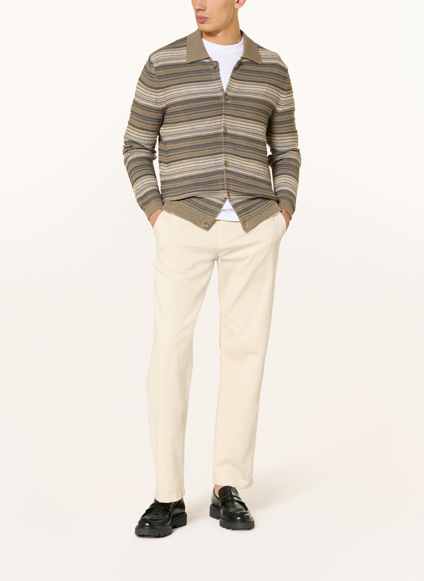 Marc O'Polo Strickjacke: KHAKI / HELLBRAUN / BLAUGRAU