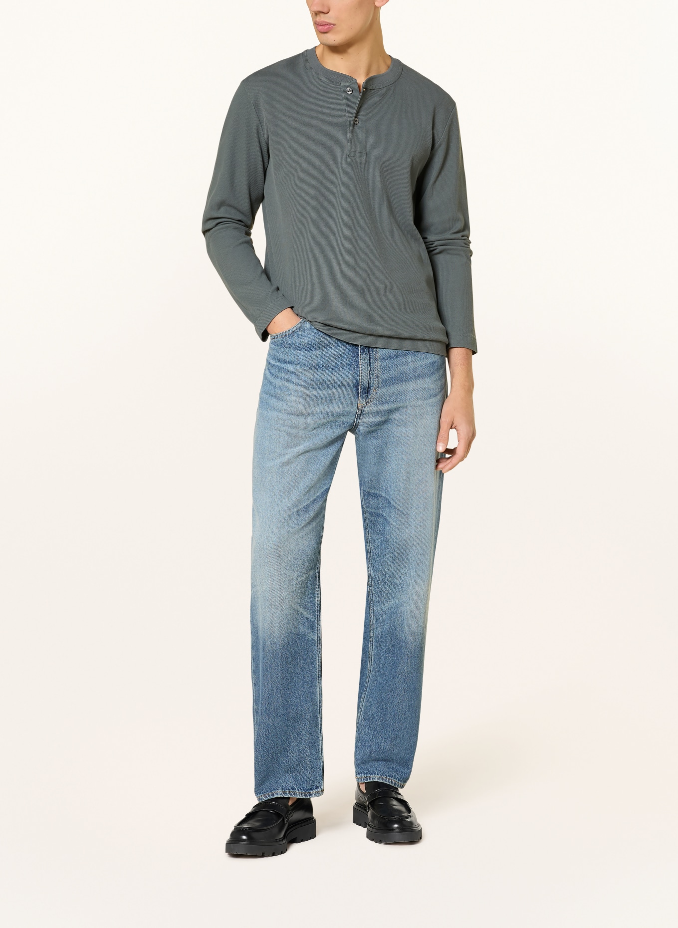 Marc O'Polo Henley-Shirt: PETROL