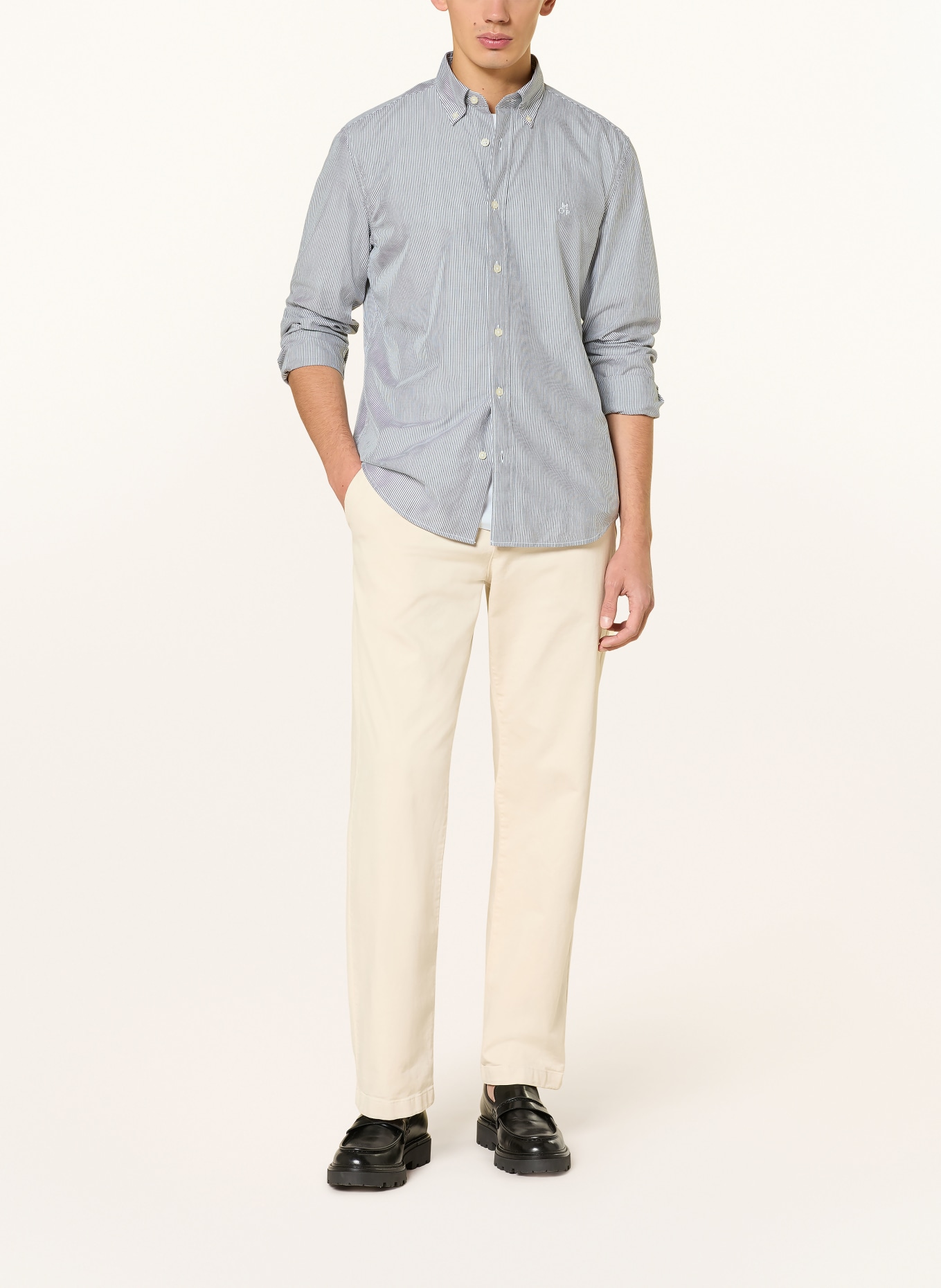 Marc O'Polo Regular fit shirt: GRAY / WHITE