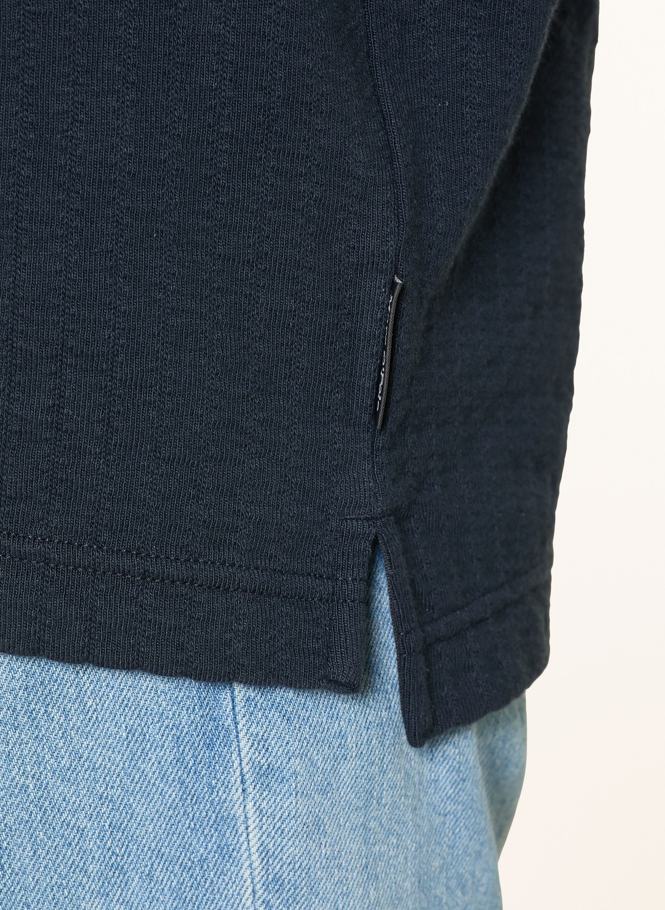 Marc O'Polo Knitted polo shirt, relaxed fit: DARK BLUE