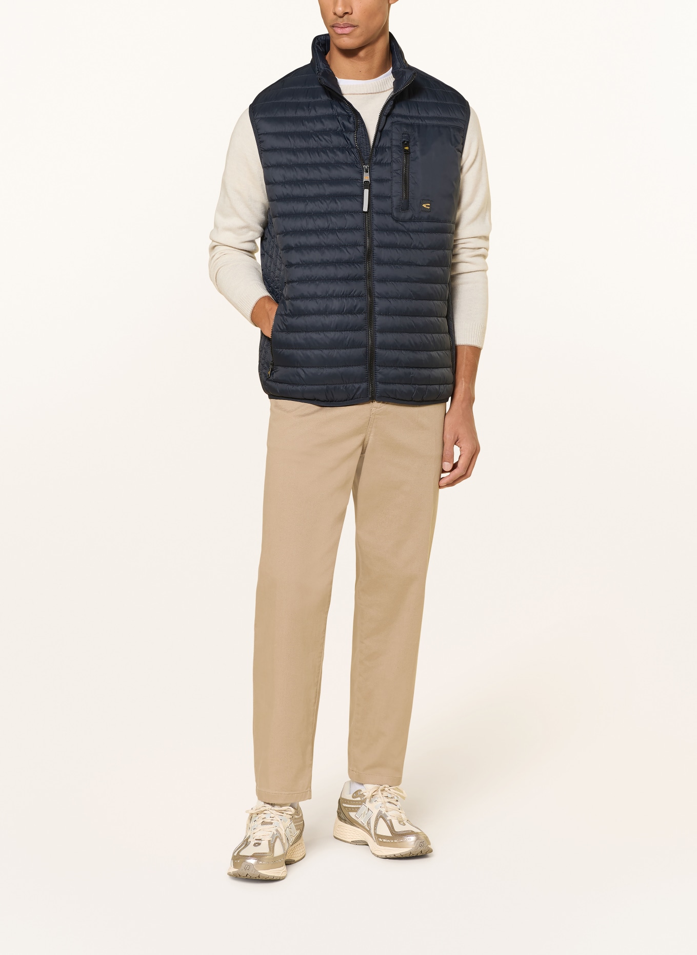 camel active quilted vest: DARK BLUE