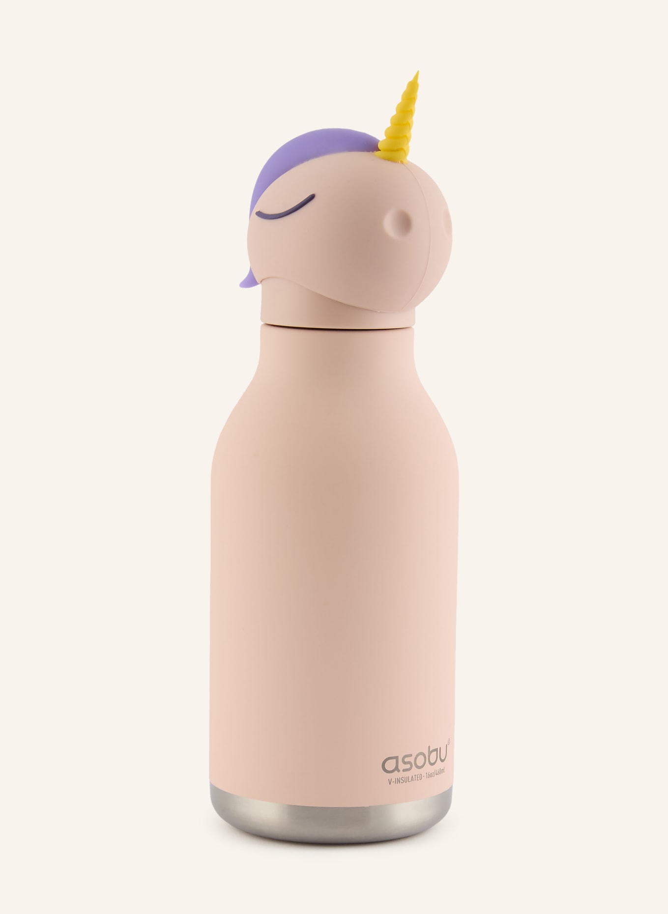 asobu Isolierflasche BESTIE: ECRU / NEONGELB / HELLBLAU