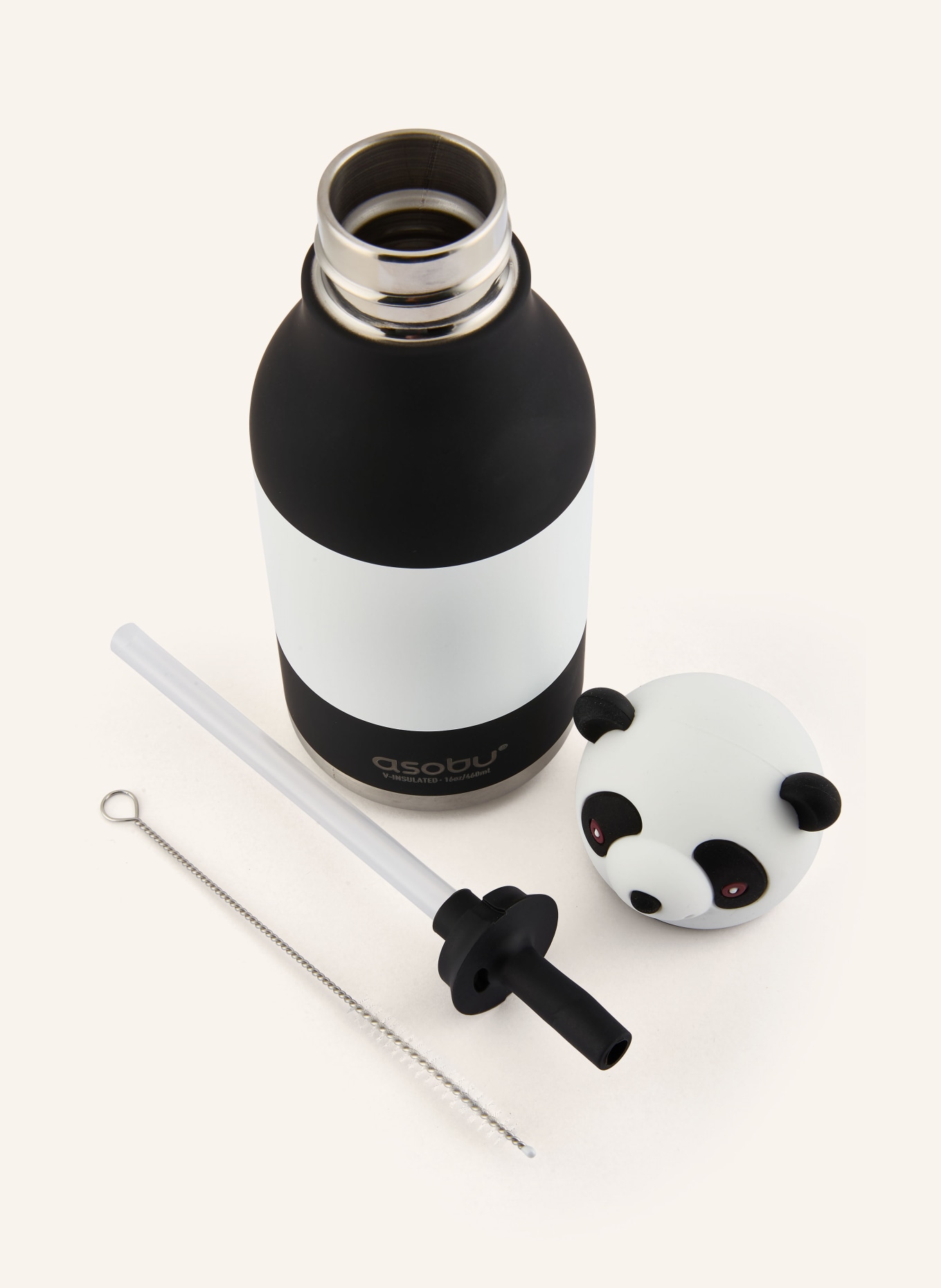 asobu Isolierflasche BESTIE: SCHWARZ / WEISS