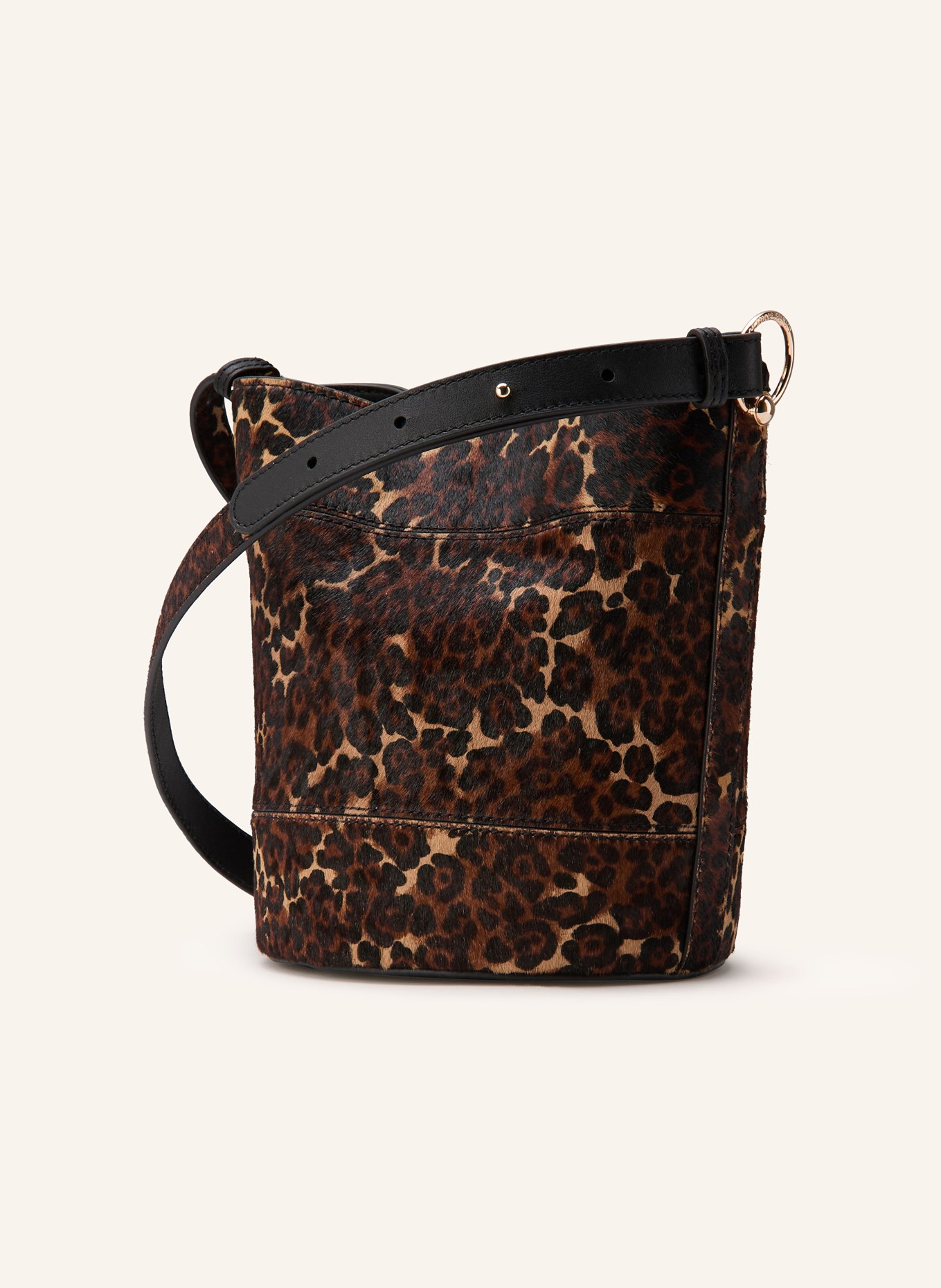 CLAUDIE PIERLOT Umhängetasche: DUNKELBRAUN / BEIGE / SCHWARZ