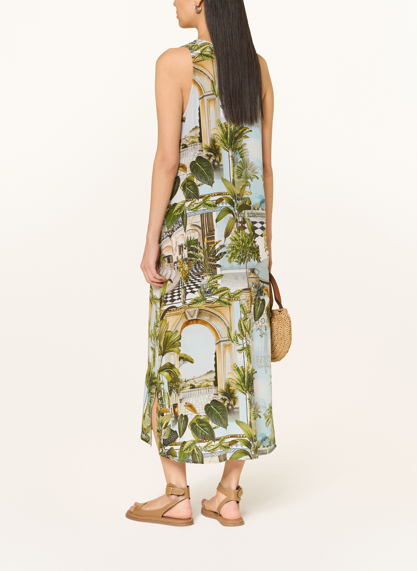 Princess GOES HOLLYWOOD Seidenkleid: GRÜN / HELLBRAUN / HELLBLAU