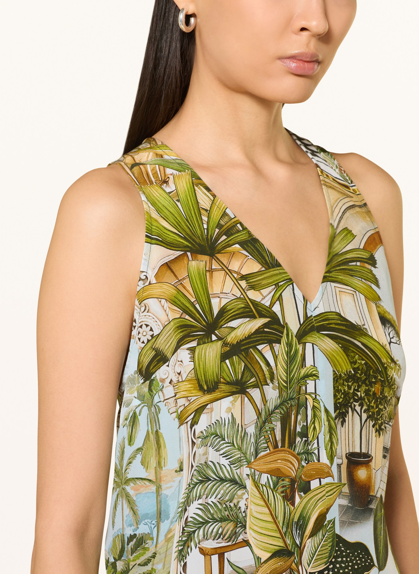 Princess GOES HOLLYWOOD Seidenkleid: GRÜN / HELLBRAUN / HELLBLAU