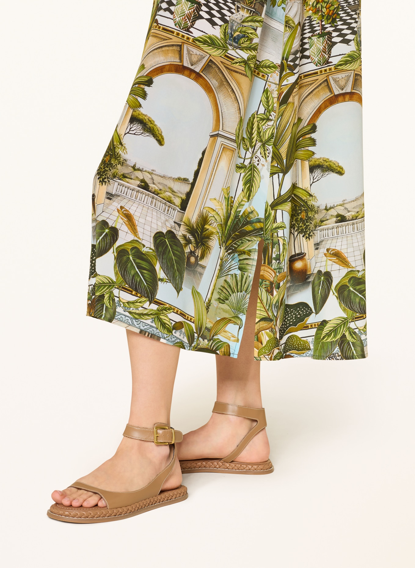 Princess GOES HOLLYWOOD Seidenkleid: GRÜN / HELLBRAUN / HELLBLAU